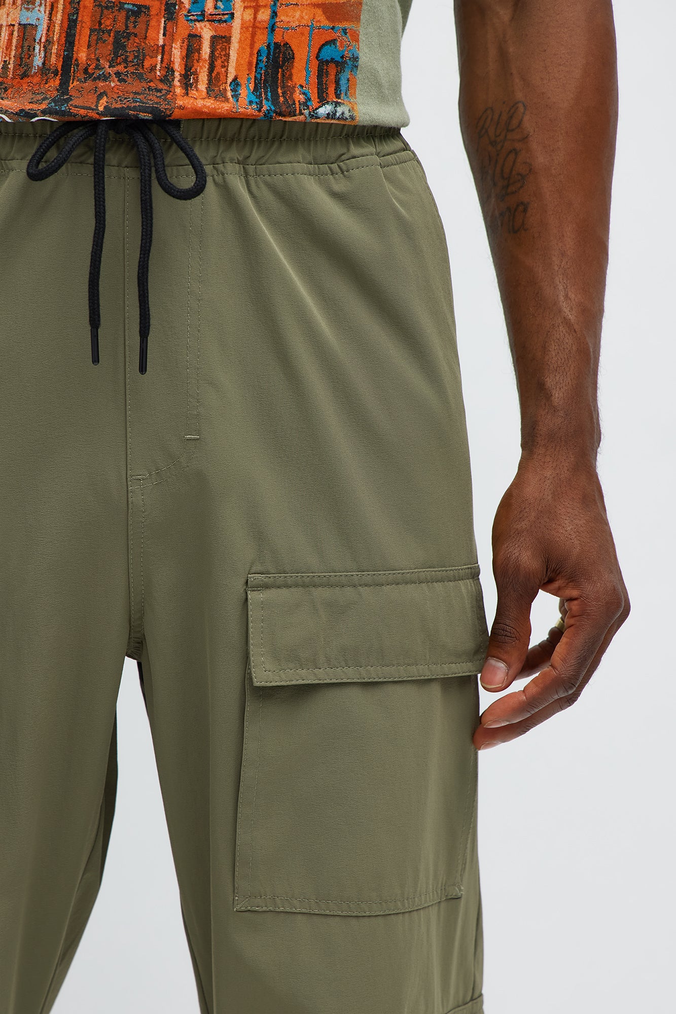 Straight Many Phases Cargo Pants - Olive