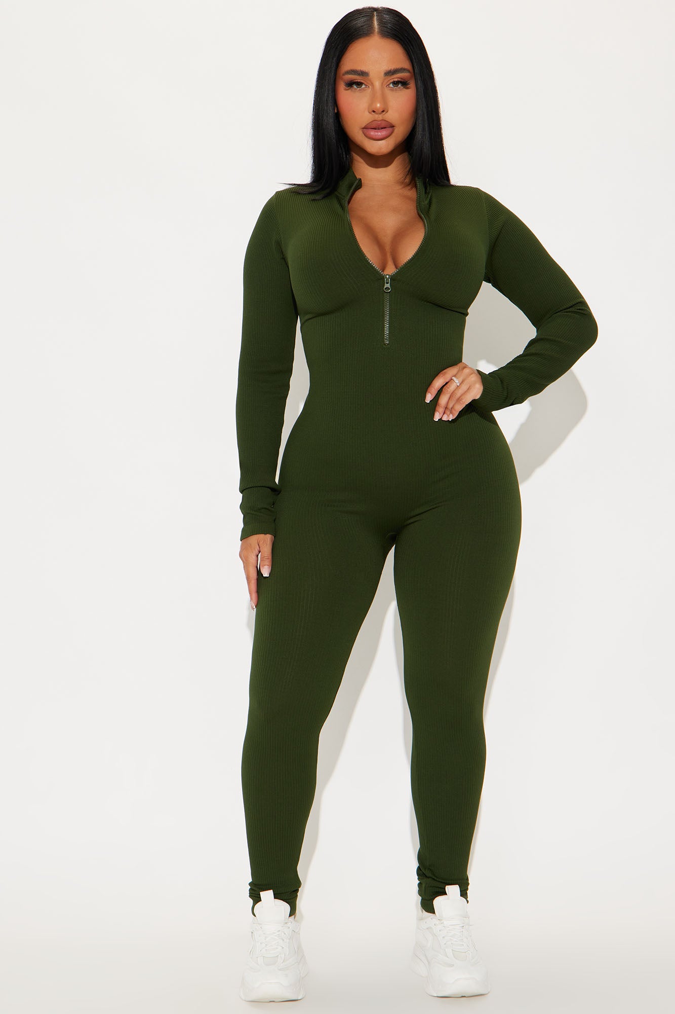 Chloe Seamless Jumpsuit - Olive