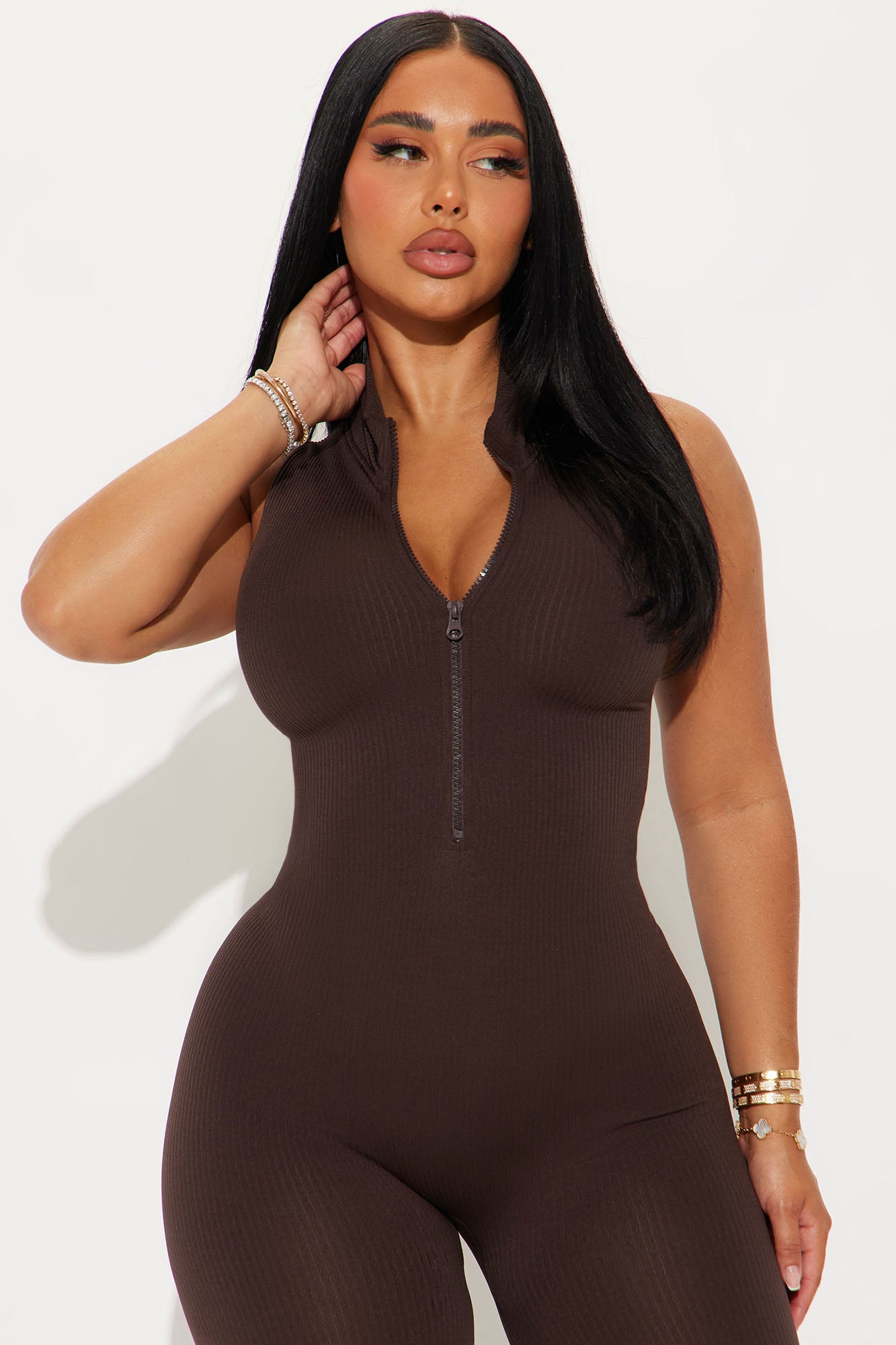 Johanna Seamless Jumpsuit - Brown