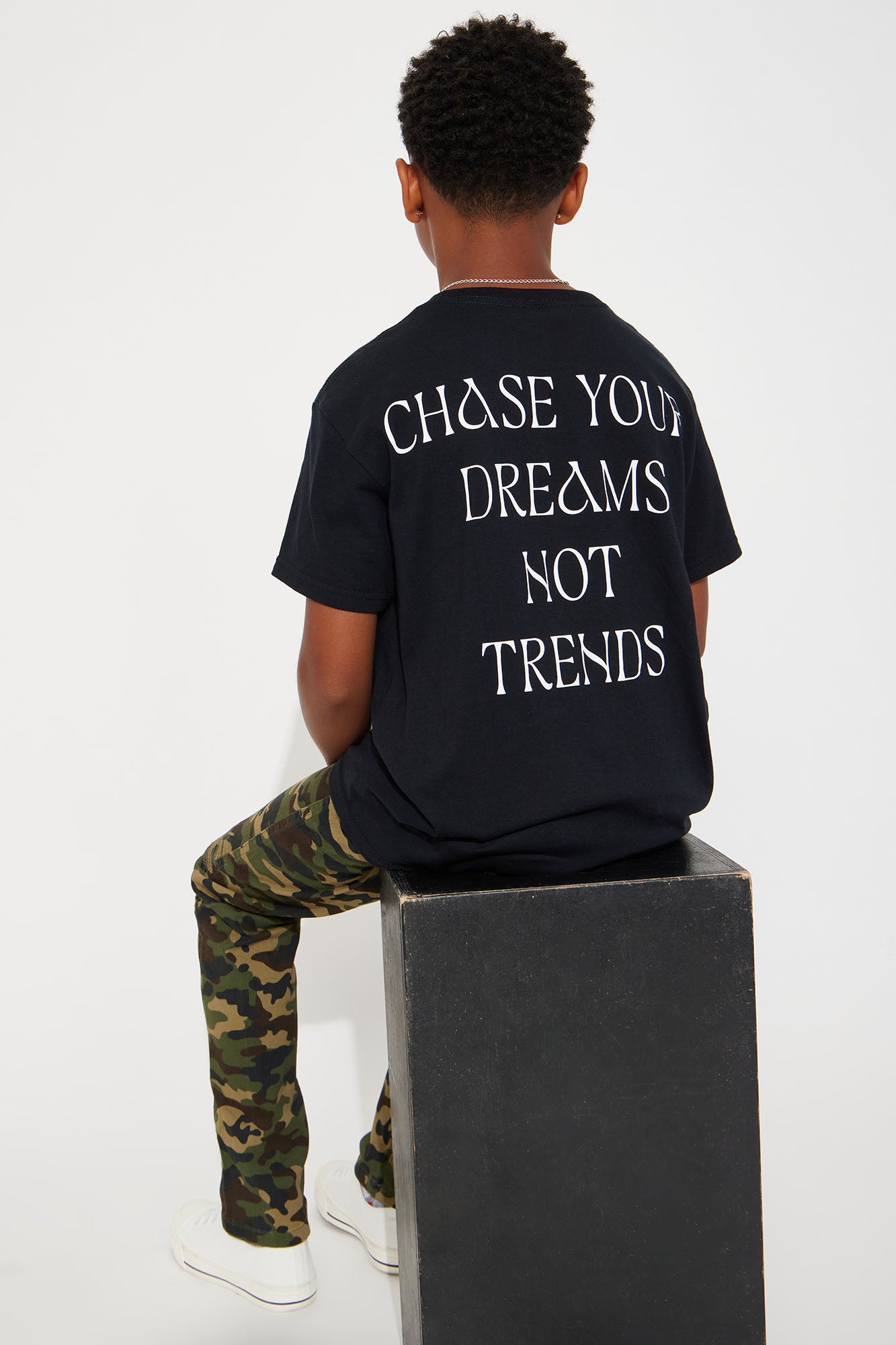 Mini Chase Your Dreams Short Sleeve Tee - Black