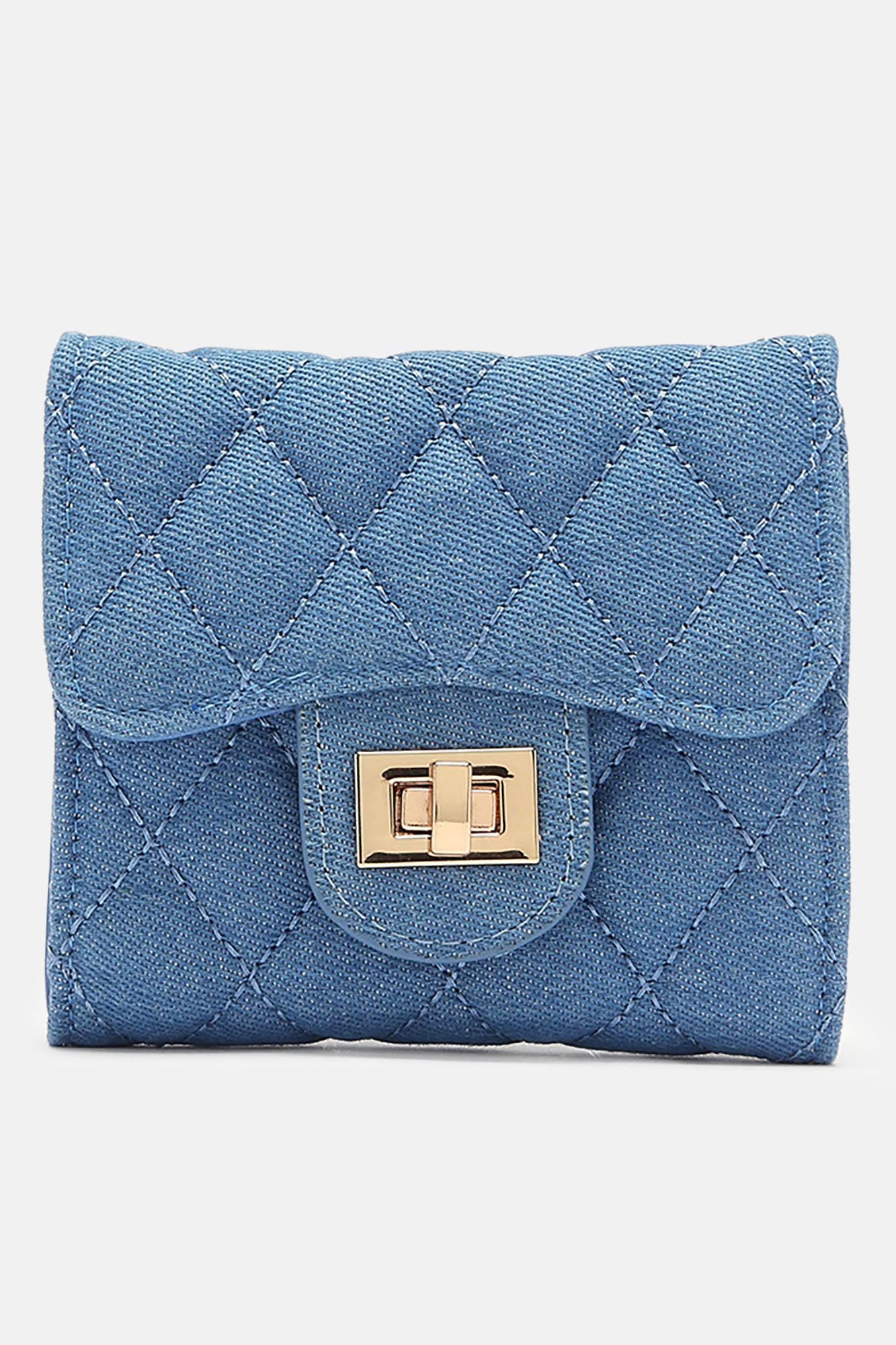 Hamptons Day Party Crossbody Wallet - Denim