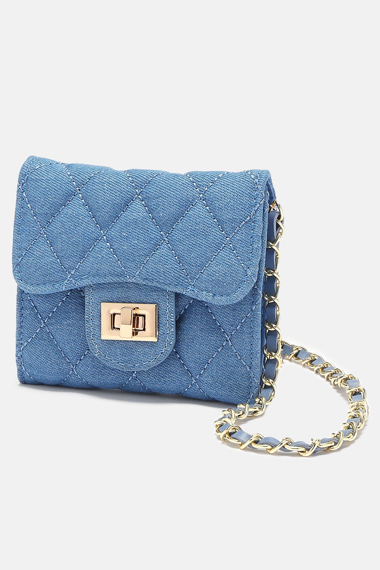 Hamptons Day Party Crossbody Wallet - Denim