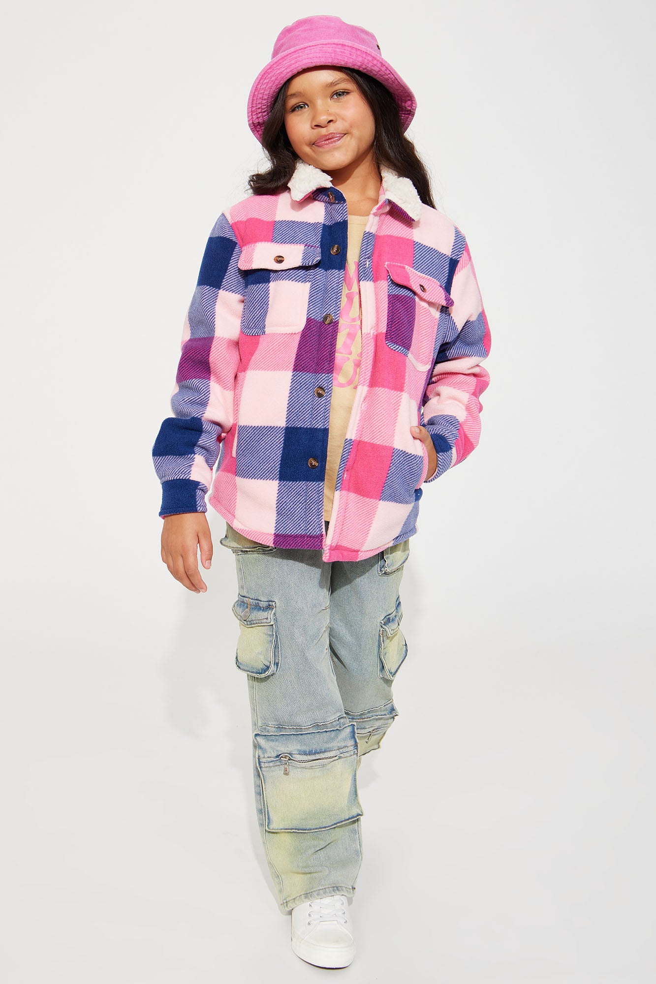 Mini Let's Talk About It Shacket - Pink