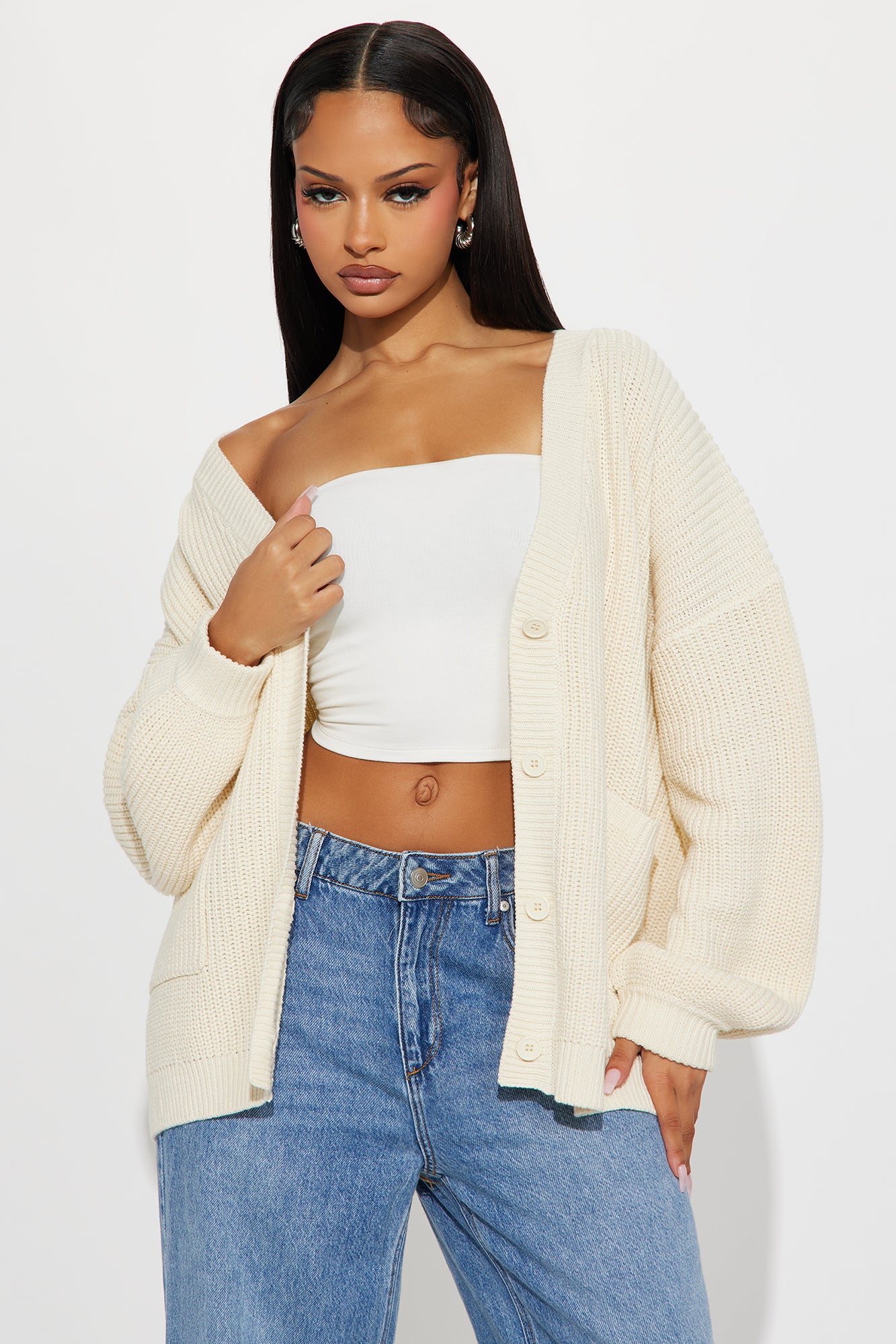Be My Boyfriend Cardigan - Cream