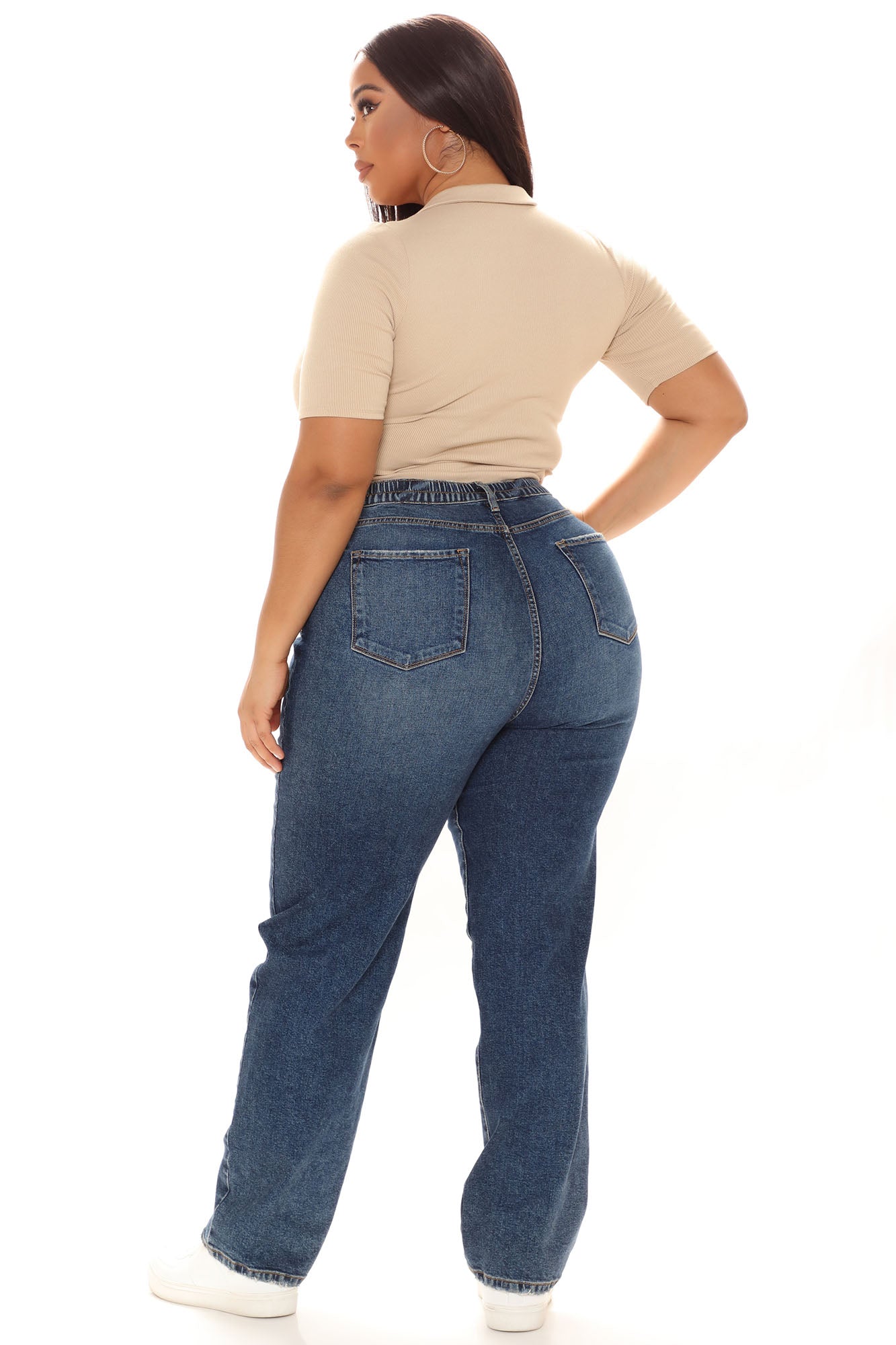 Hustle and Grind Short Sleeve Bodysuit - Nude