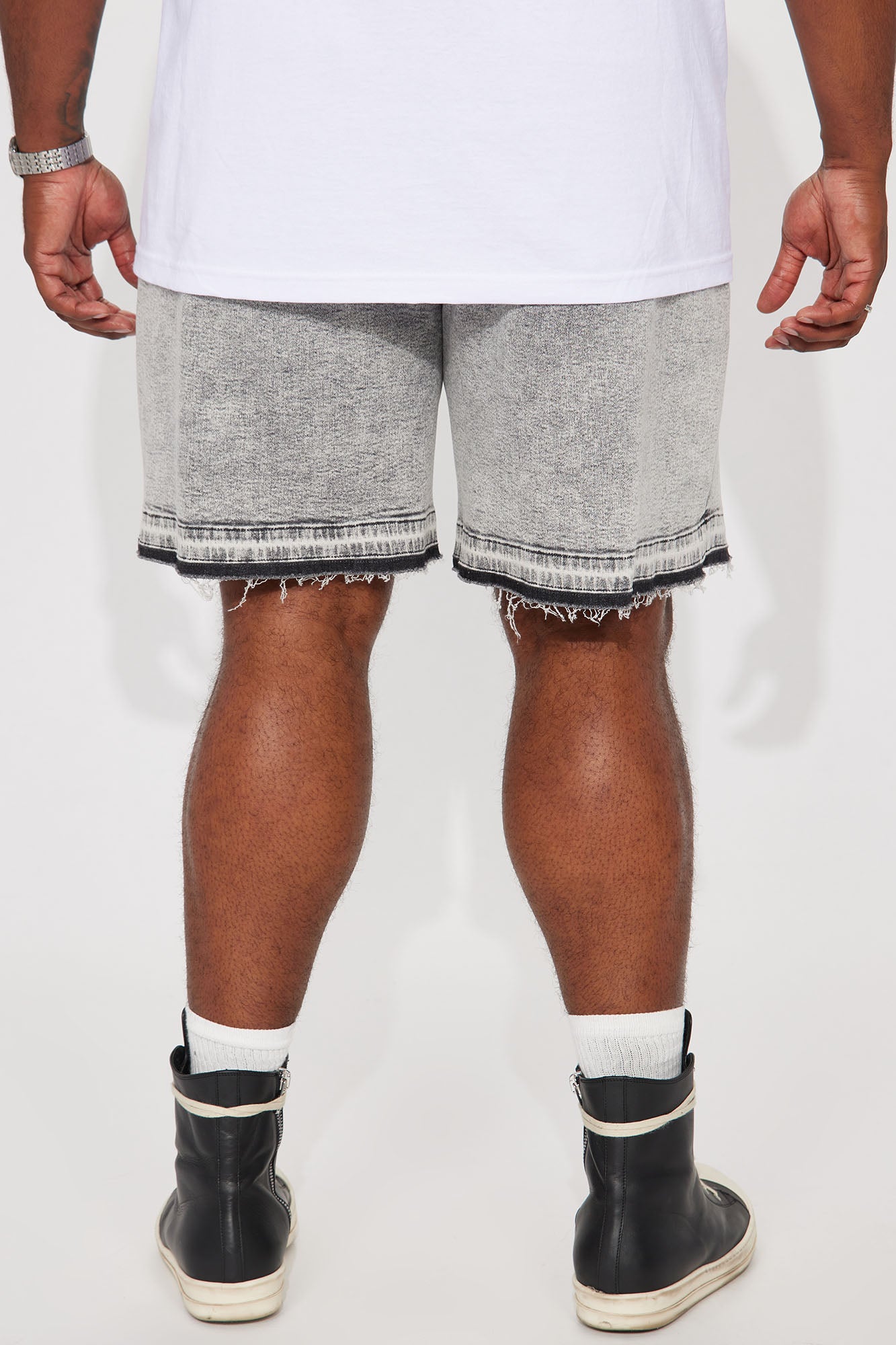 My Idea Relaxed Denim Shorts - Grey