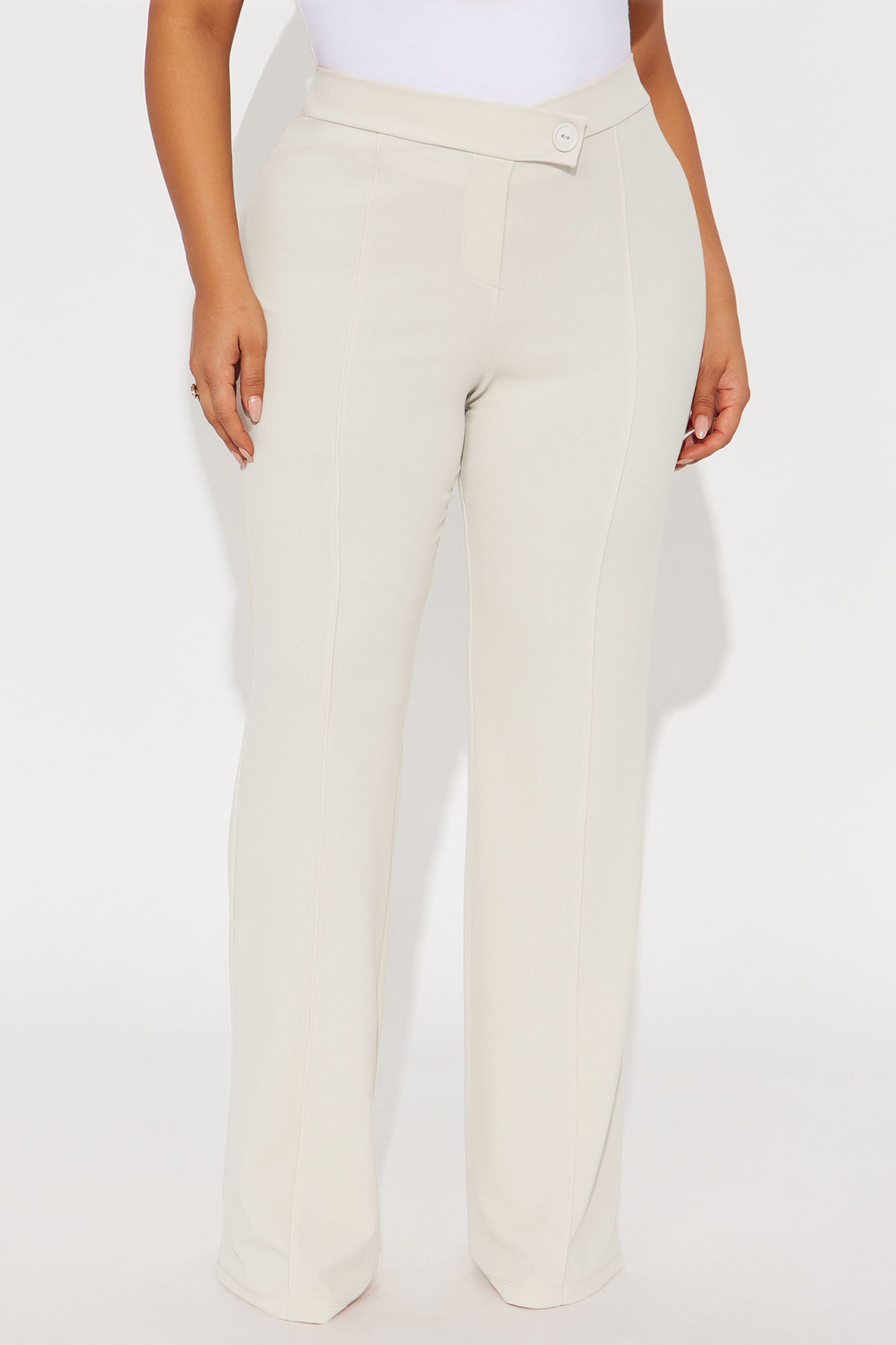 Tall Call It Even Wide Leg Dress Pants - Oatmeal
