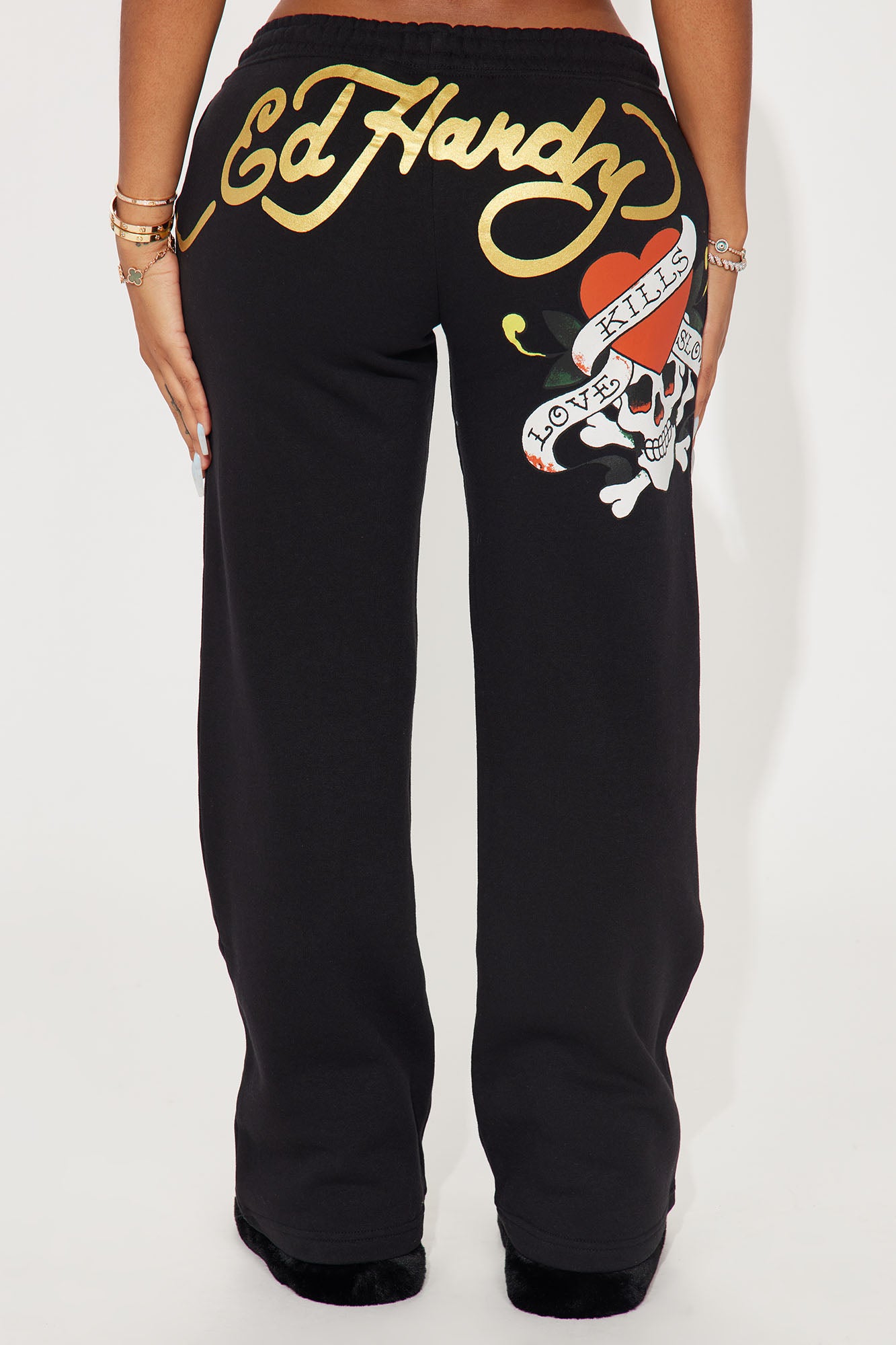 Love Kills Ed Hardy Pant - Black