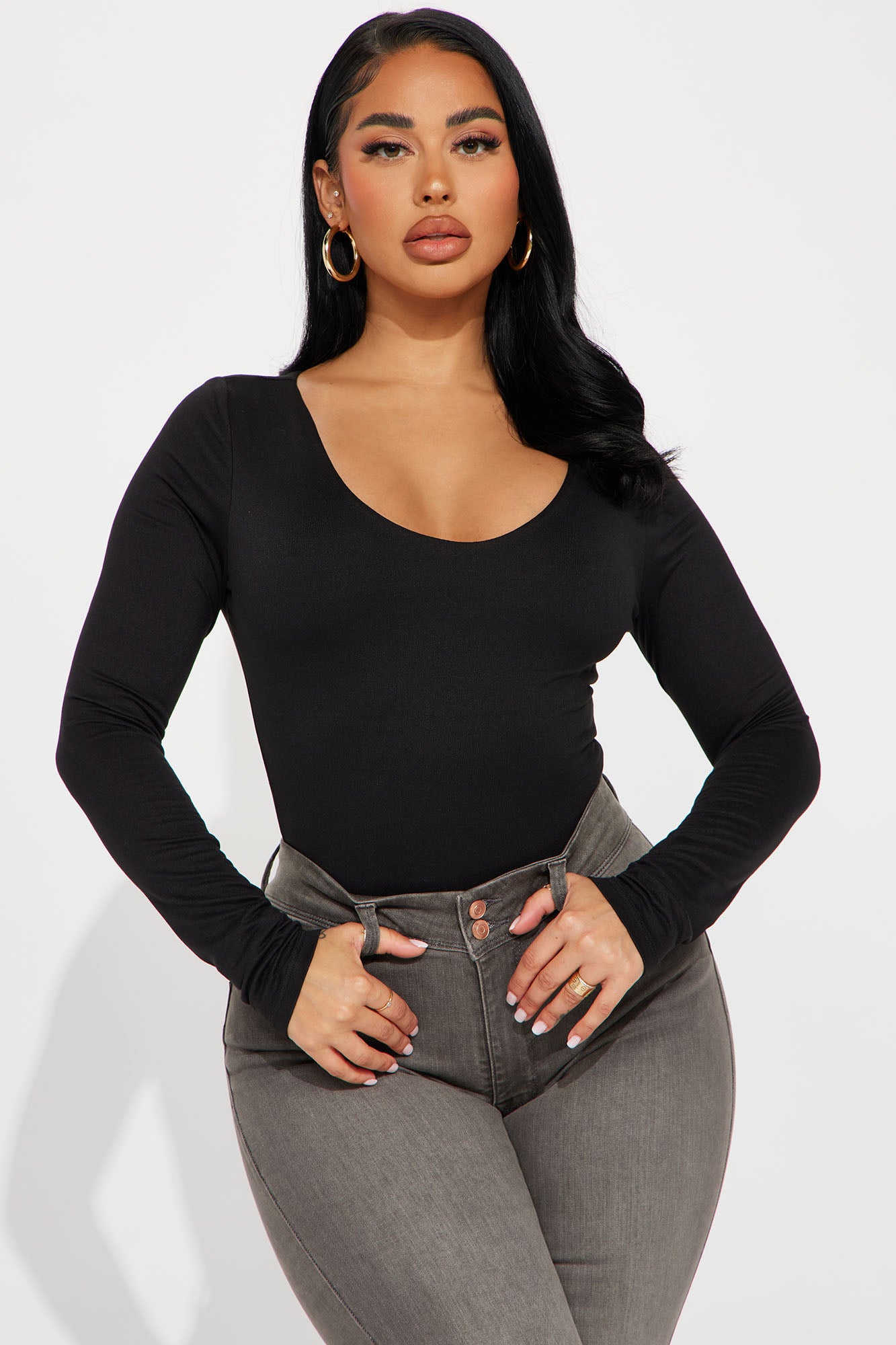 Myra Double Lined Bodysuit - Black