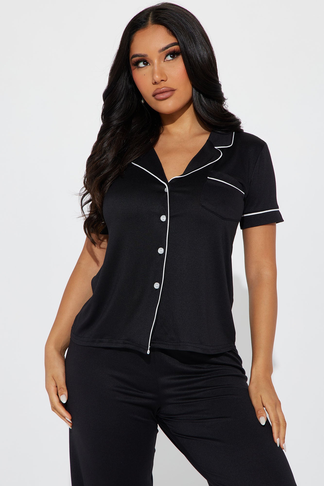 Hit Snooze PJ Pant Set - Black