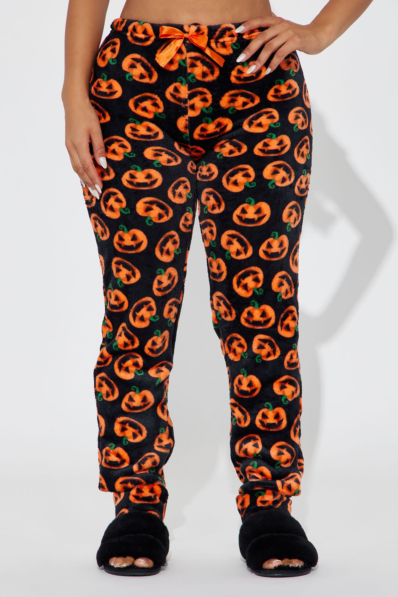Pumpkin Patch Cuddles PJ Joggers - Black/Orange