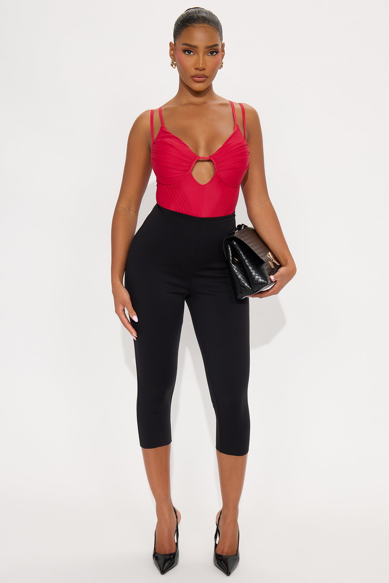 Signature Class Corset Bodysuit - Red