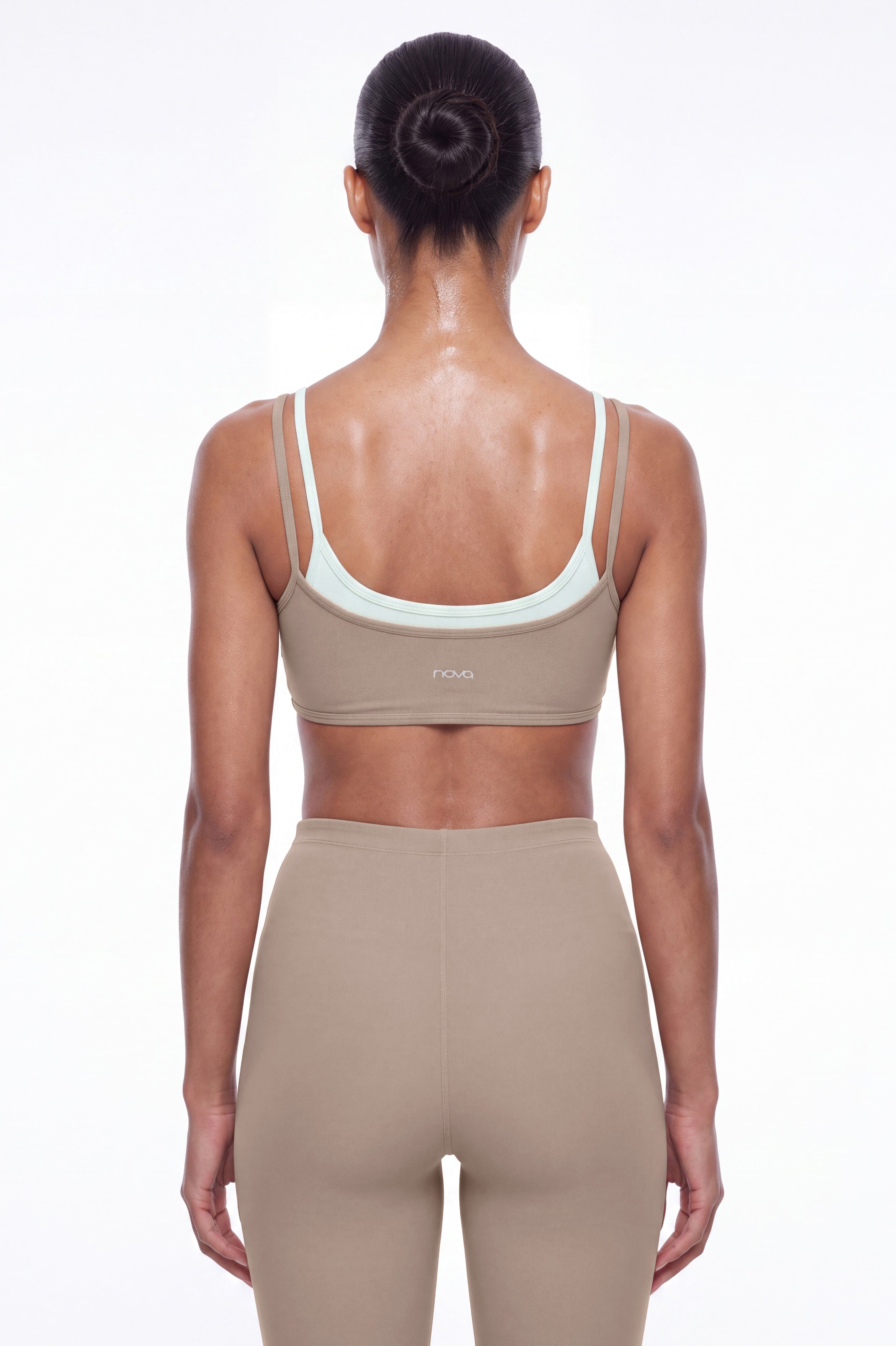 ProStretch™ Double Layered Strappy Sports Bra - Taupe/combo