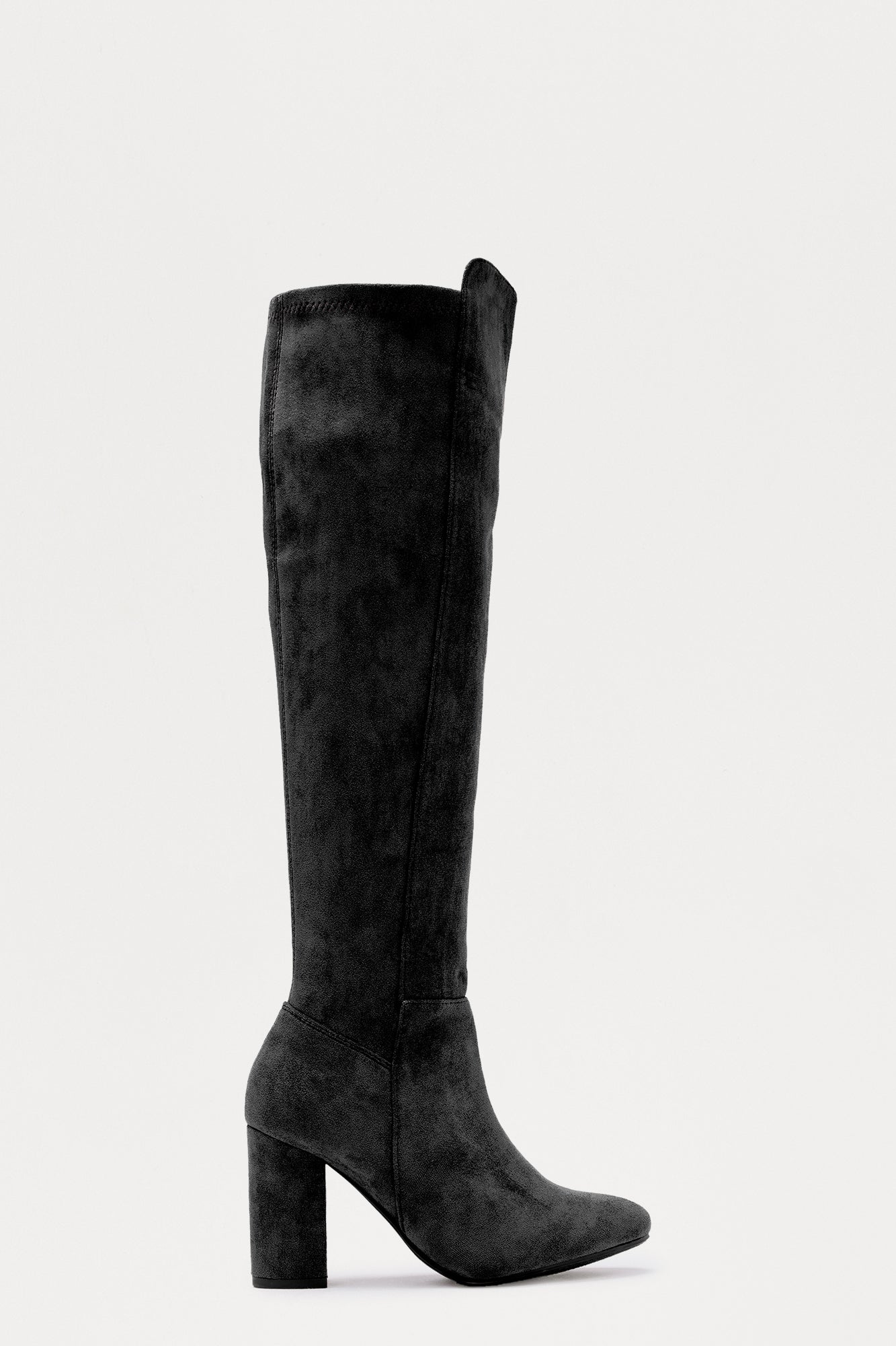 Bridge Faux Suede Boots - Black