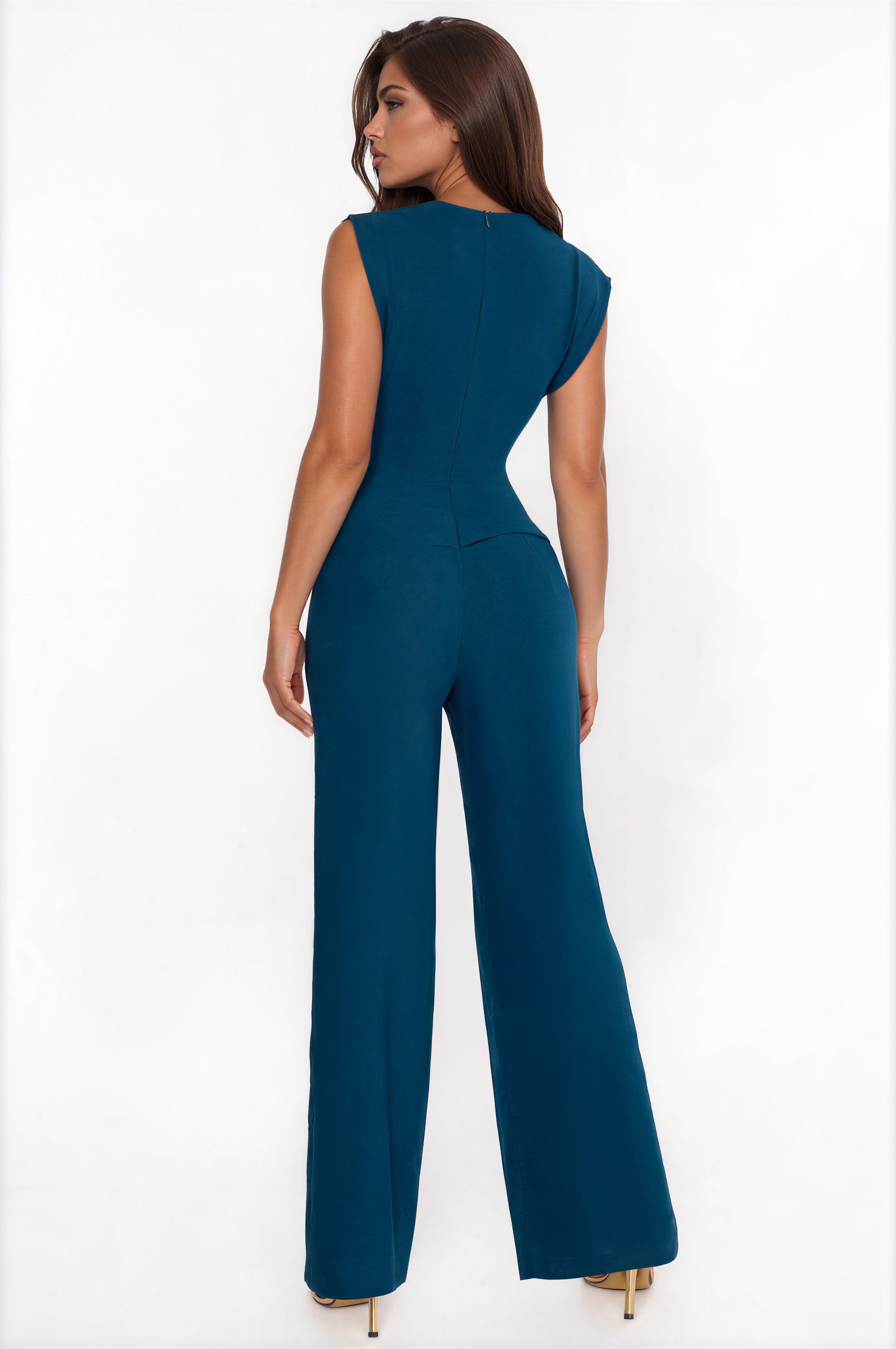 Best Influence High Neck Jumpsuit - Navy