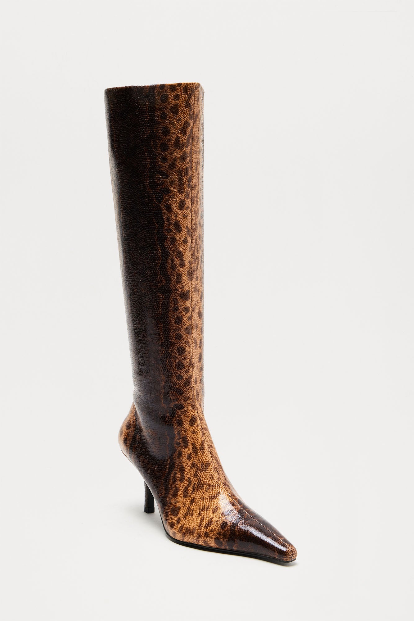 Suki Knee High Boots - Brown/combo