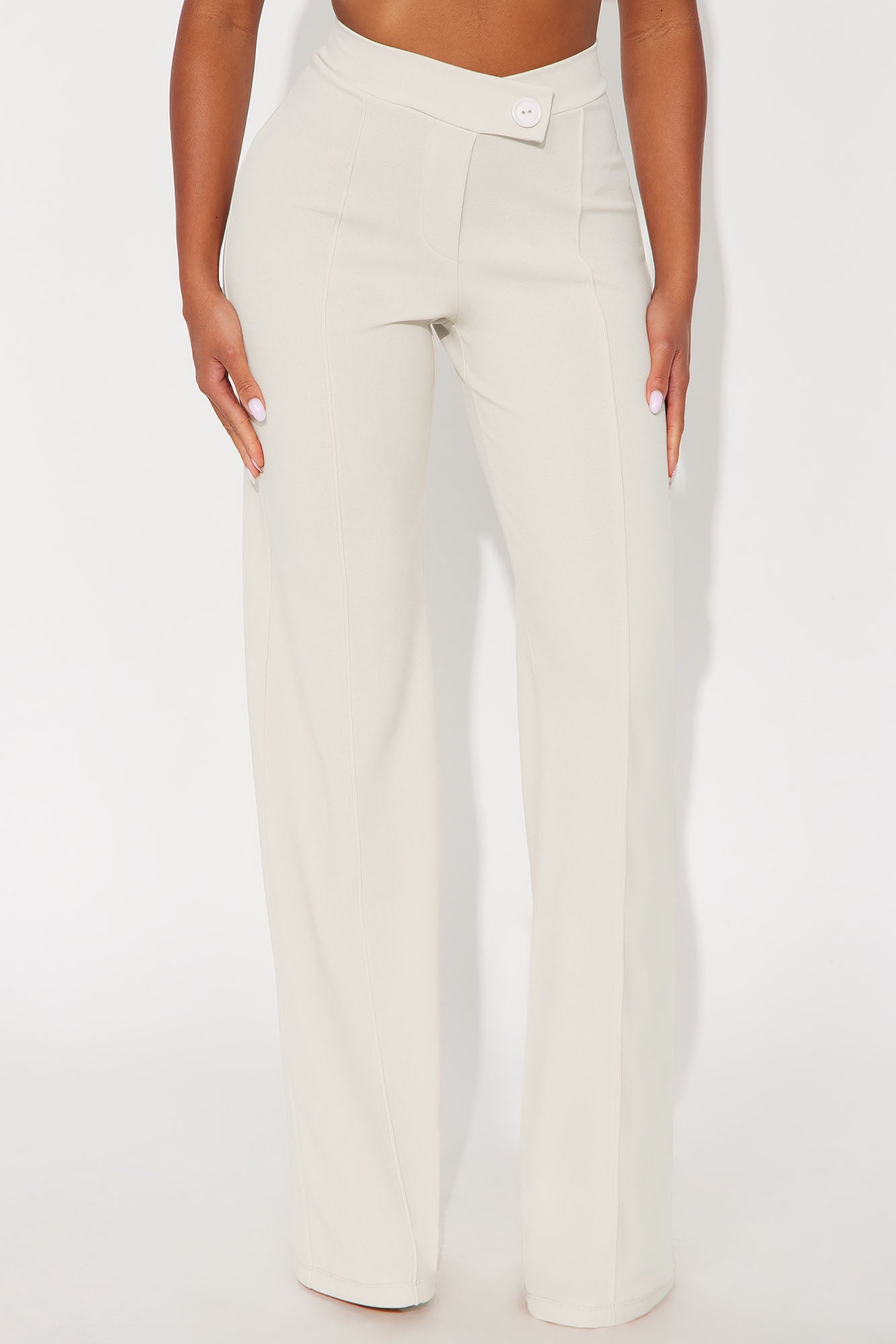 Tall Call It Even Wide Leg Dress Pants - Oatmeal