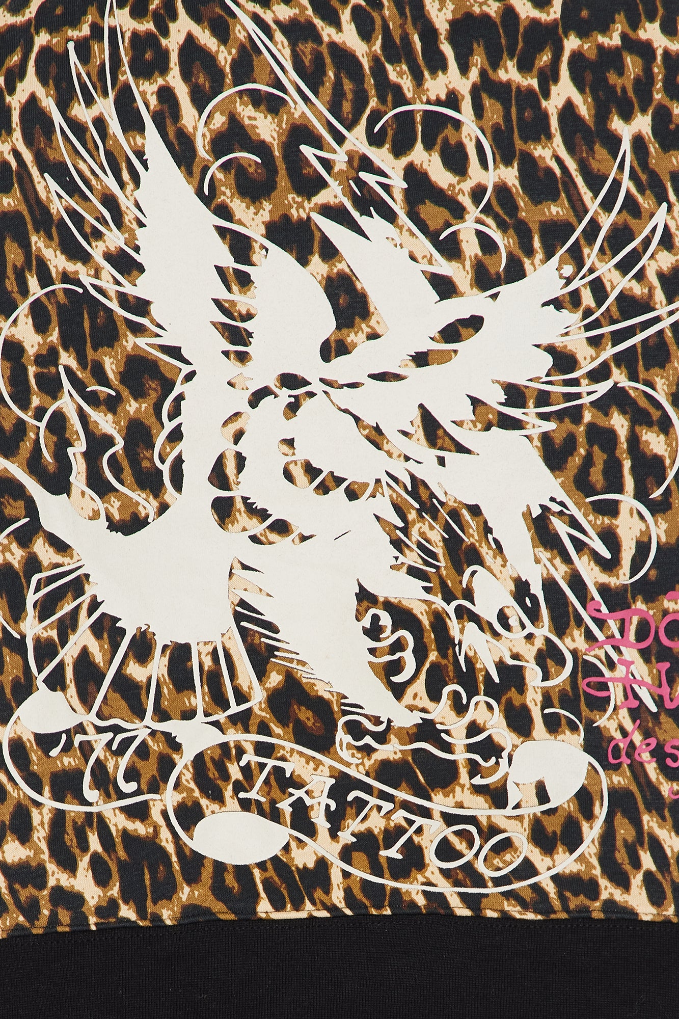 Ed Hardy Sacred Heart Leopard Zip Up Hoodie - Leopard