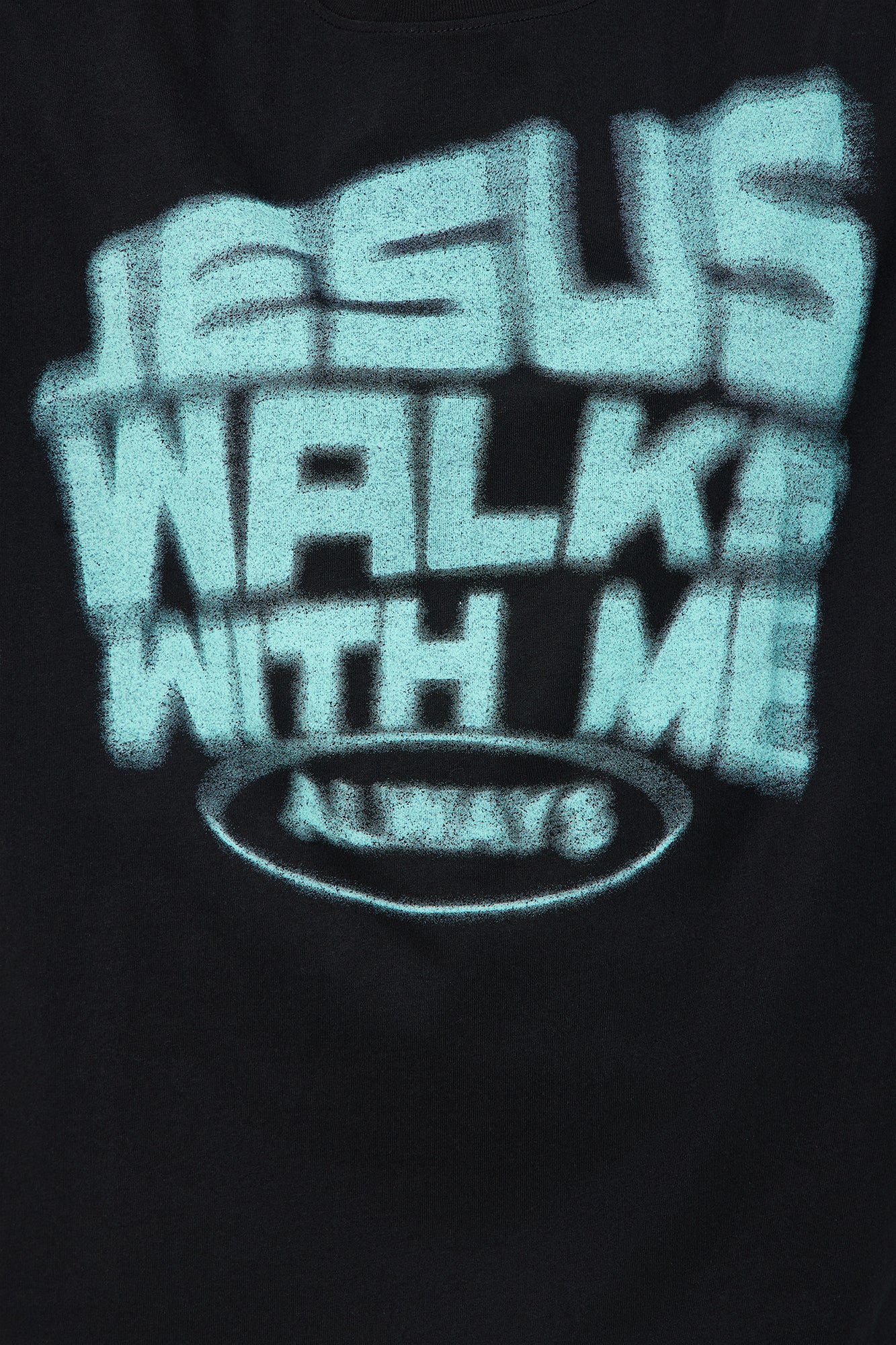 Jesus Walks With Me Always Tee - Black