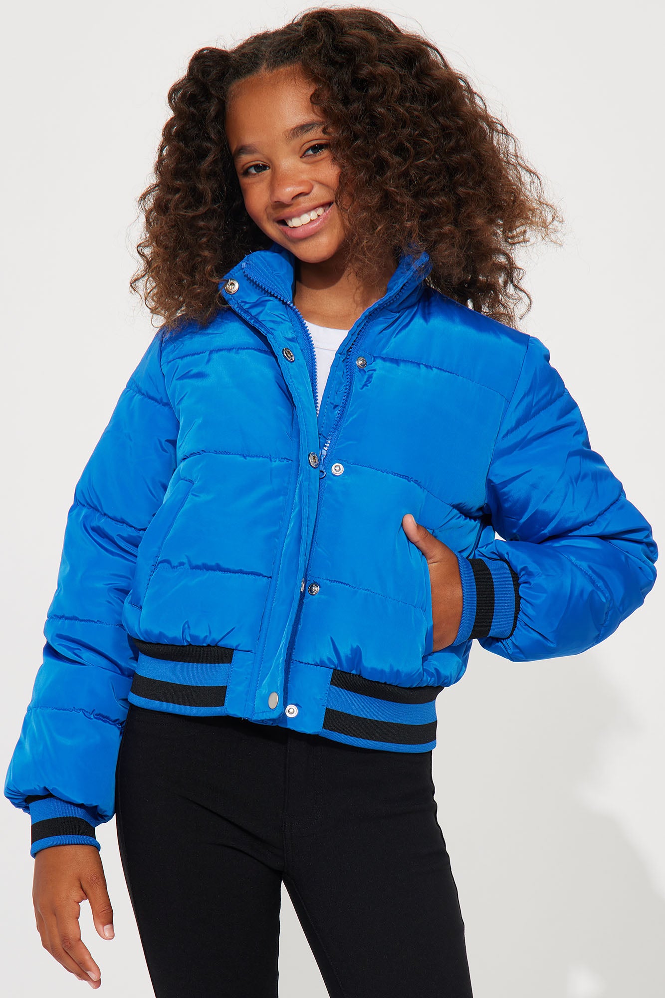 Mini Mrs. Jackson Puffer Jacket - Royal