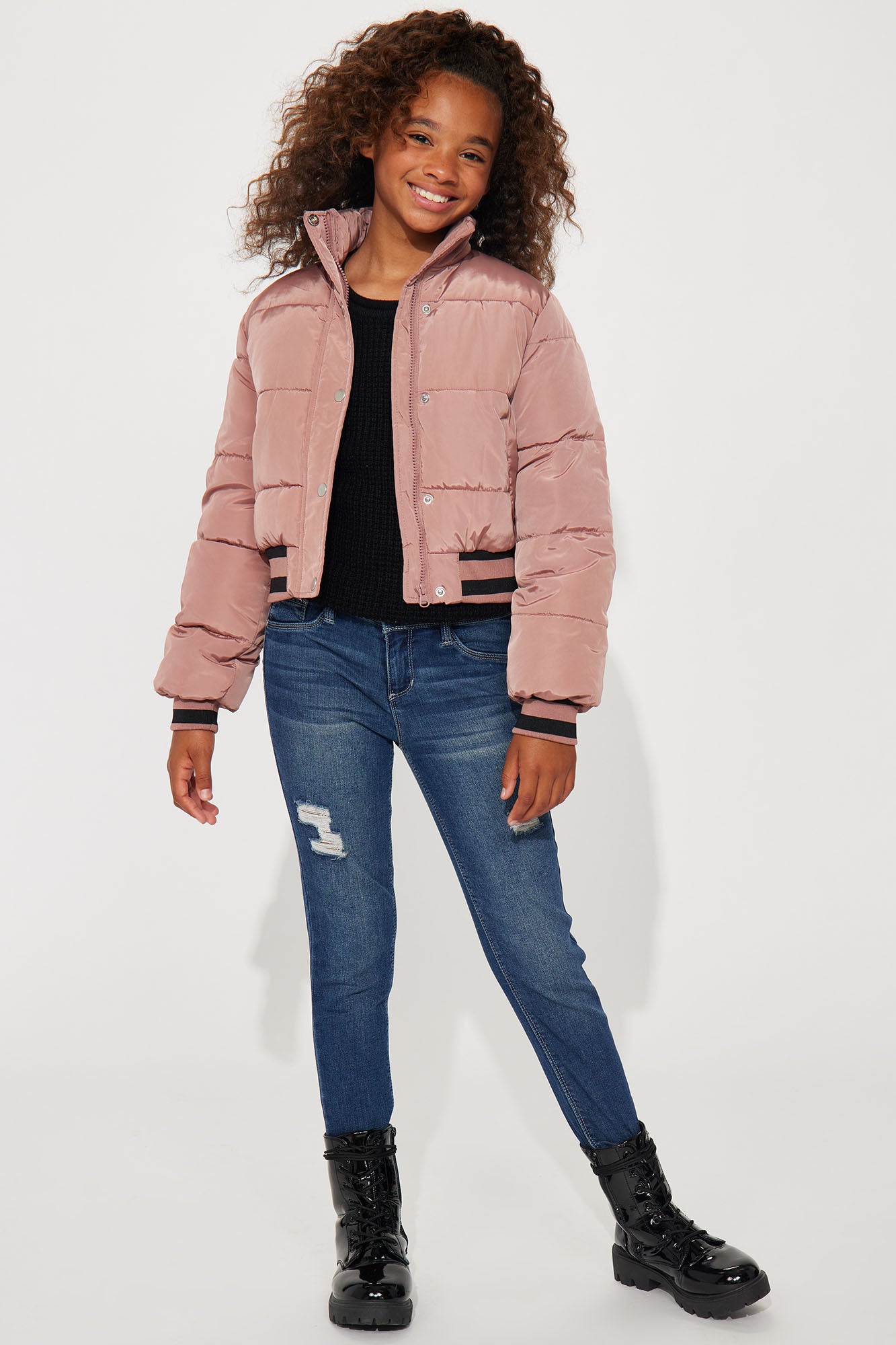 Mini Mrs. Jackson Puffer Jacket - Pink