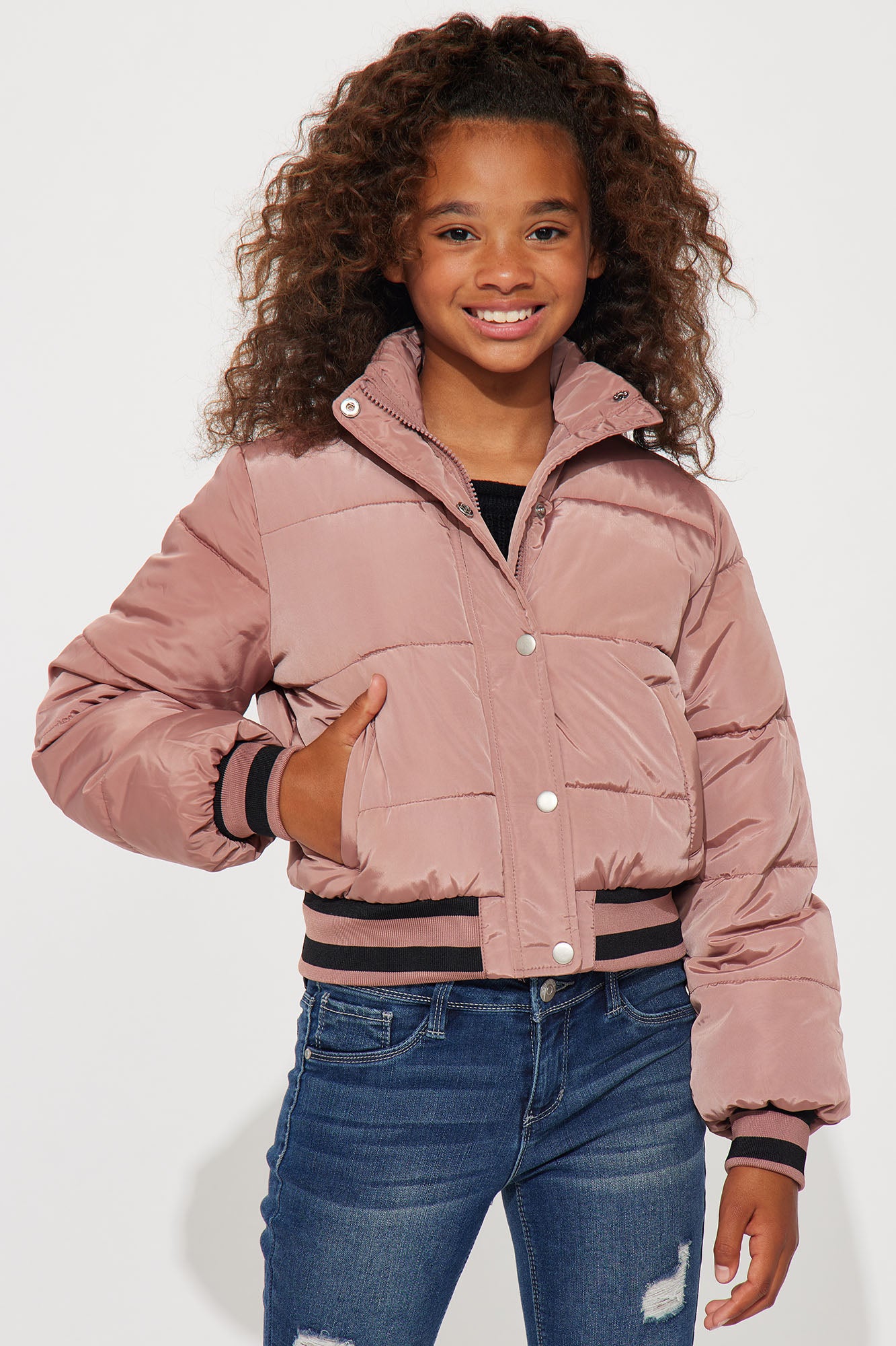 Mini Mrs. Jackson Puffer Jacket - Pink