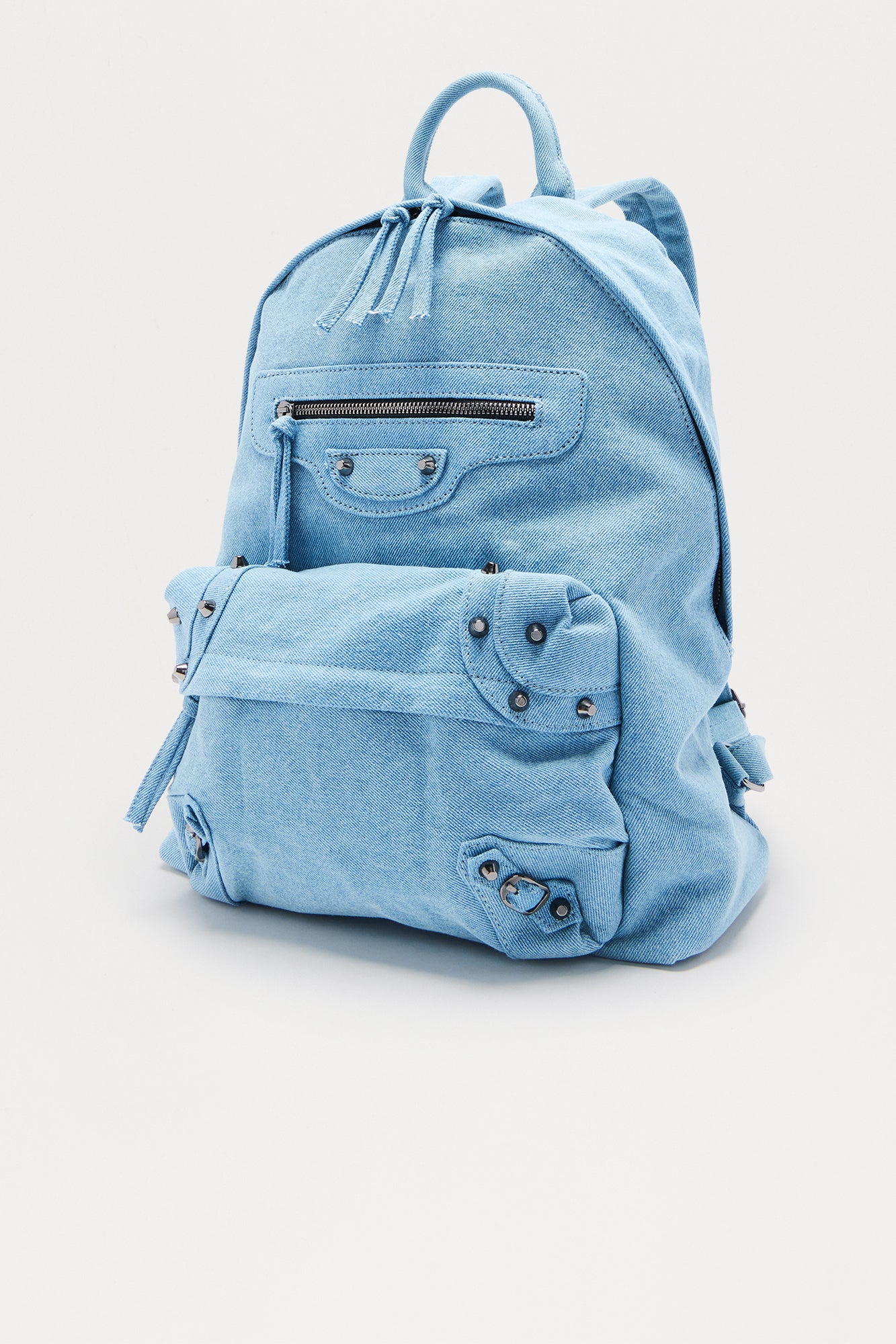 Mini Katrina Denim Backpack - Light Wash