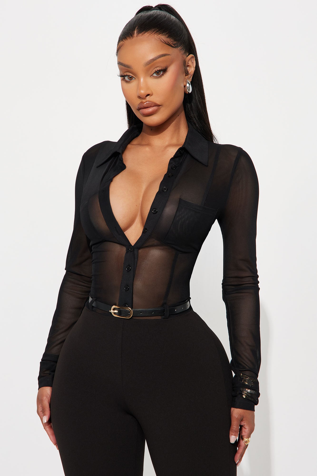 Ava Belted Jumpsuit - Black