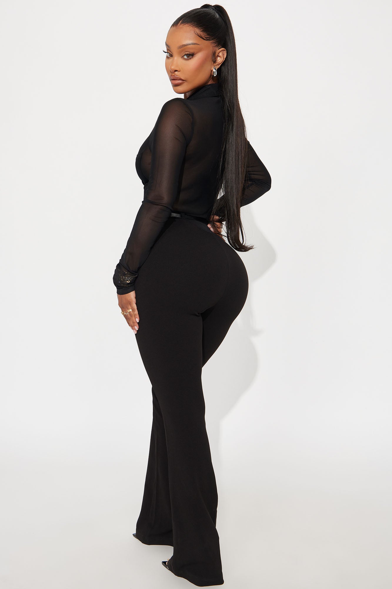 Ava Belted Jumpsuit - Black
