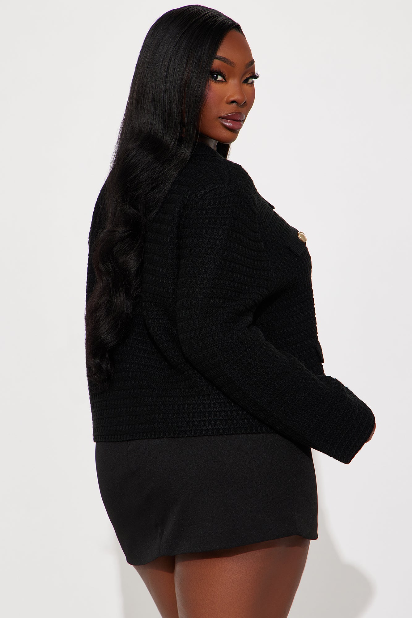 Fill Me In Cardigan - Black