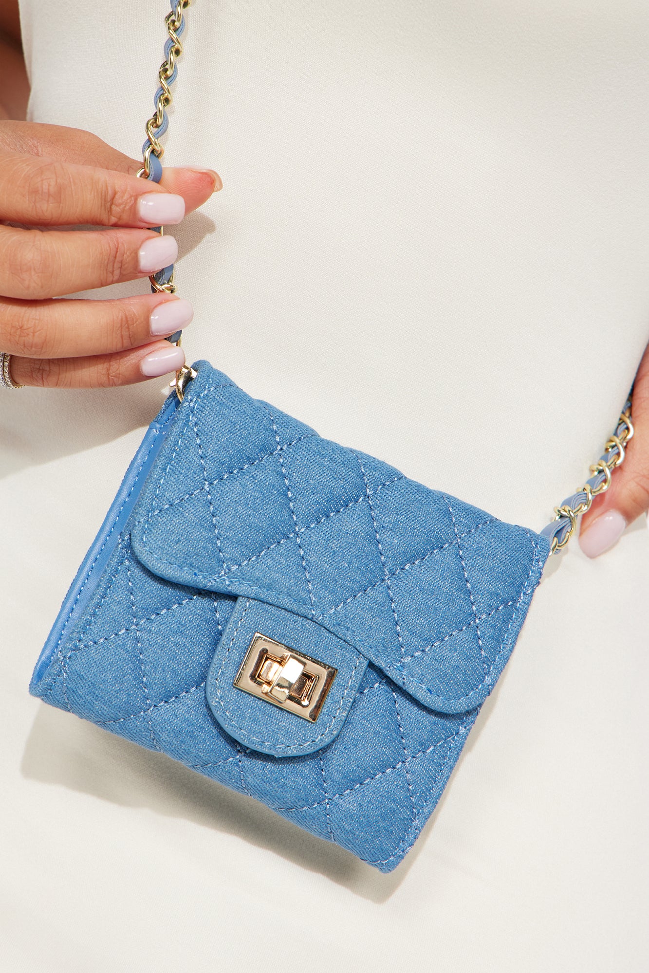 Hamptons Day Party Crossbody Wallet - Denim