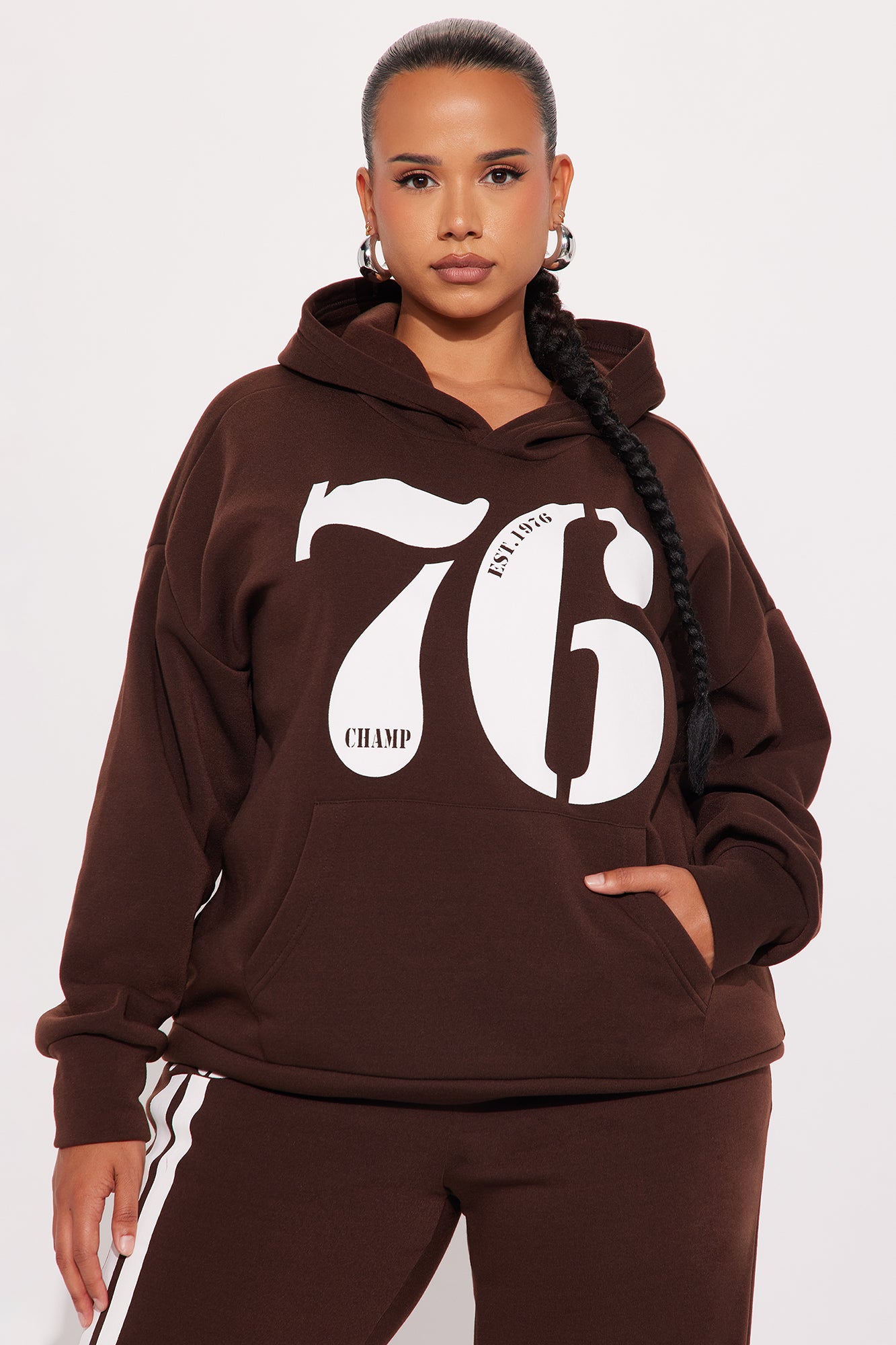 76' Champ Fleece Sweatsuit Set - Chocolate