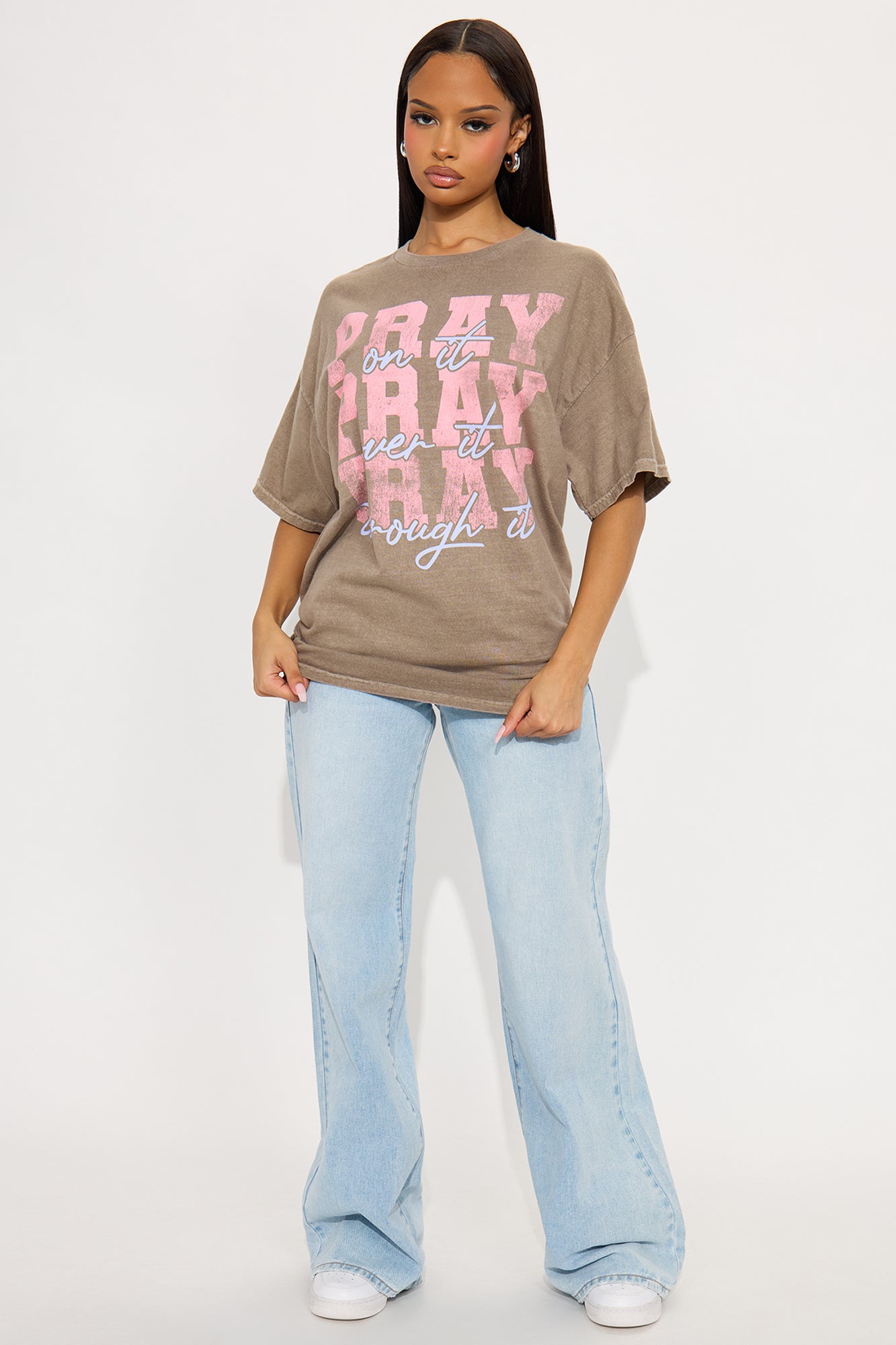Pray On It Tee - Brown