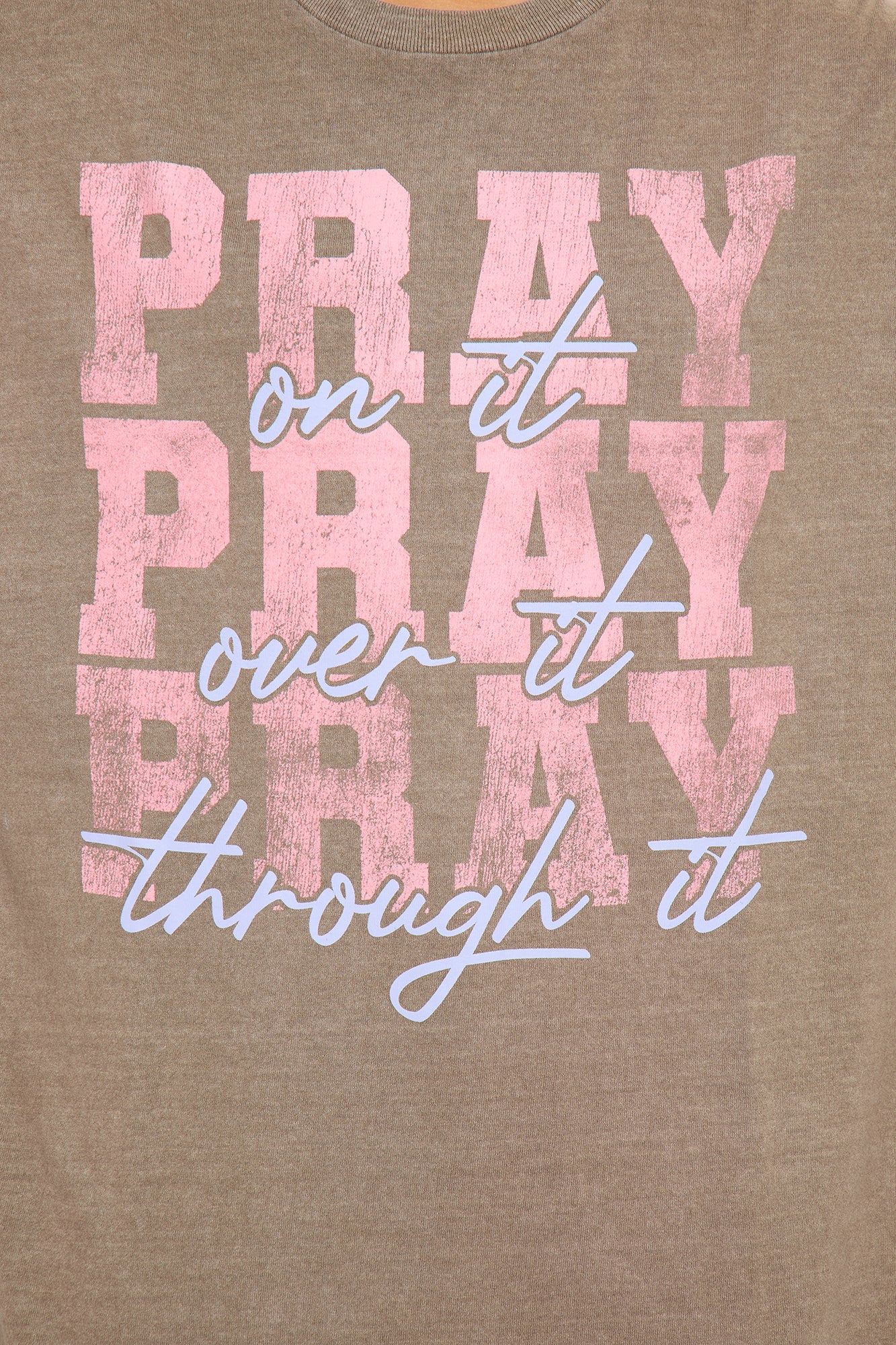 Pray On It Tee - Brown