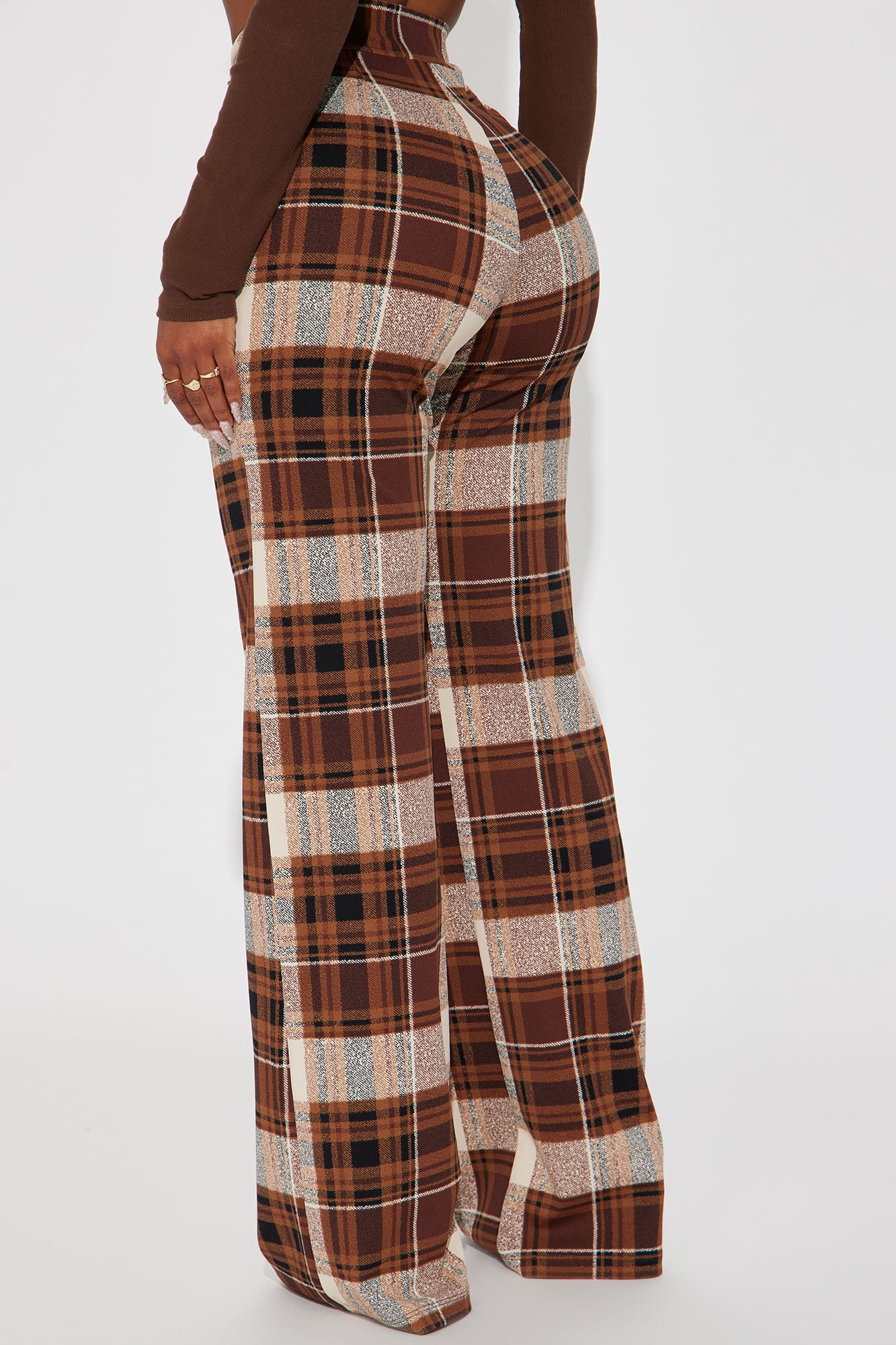 Jahia Flare Pants - Brown/combo
