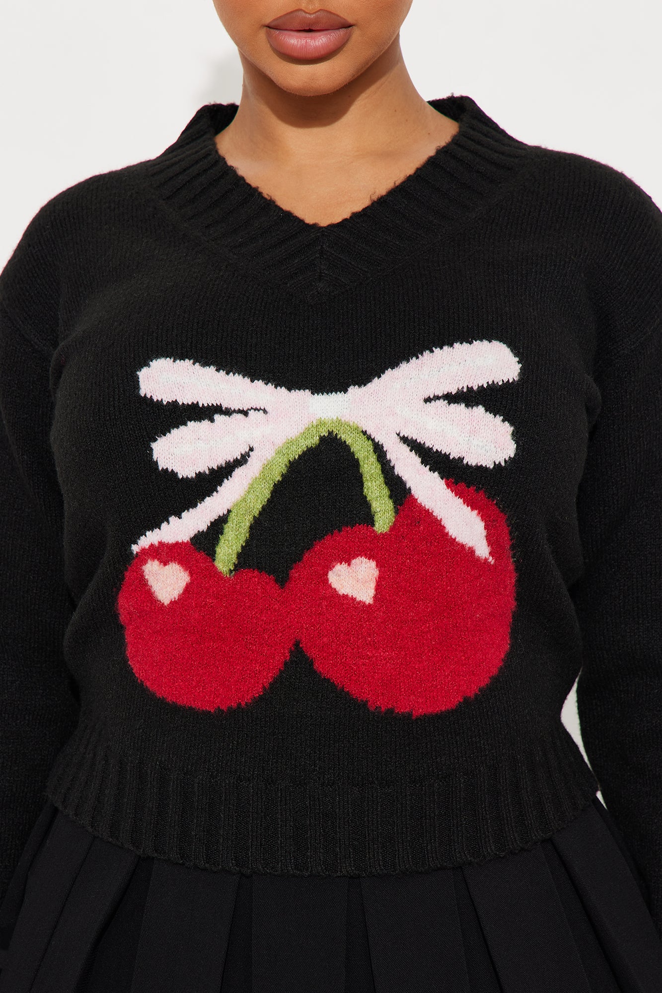 Cherry Girl Sweater - Black/combo