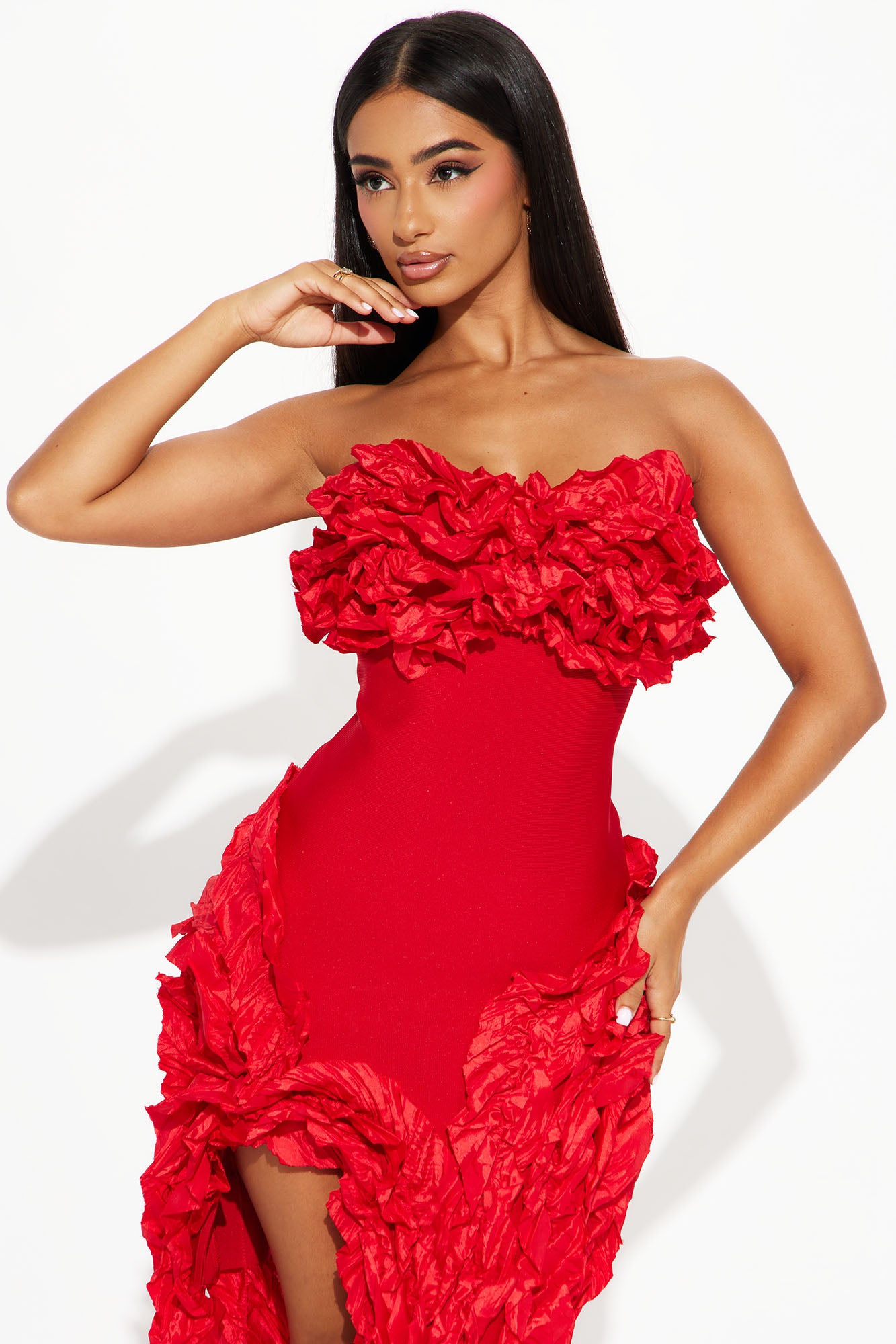 Leila Bandage Mini Dress - Red