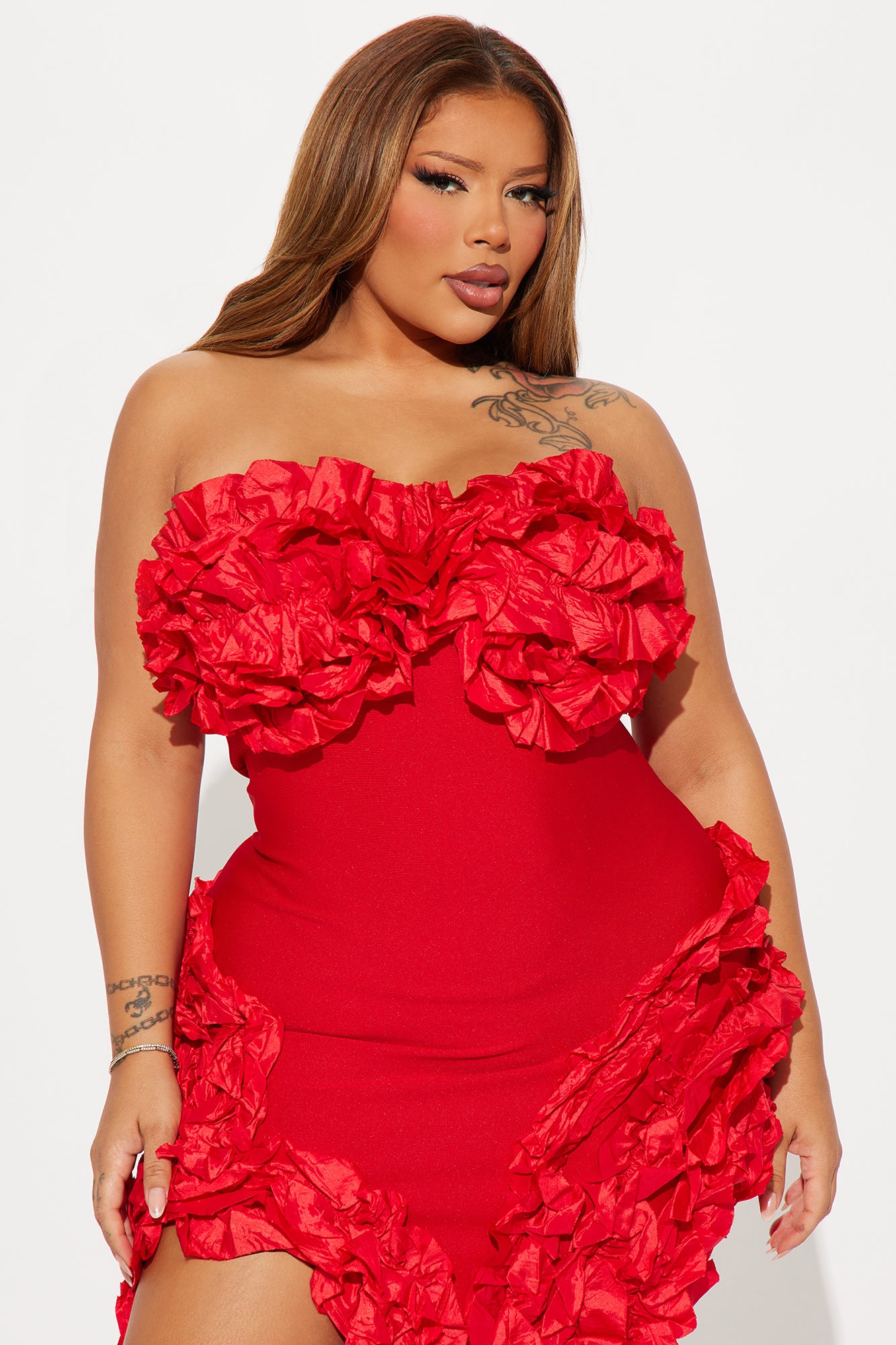 Leila Bandage Mini Dress - Red