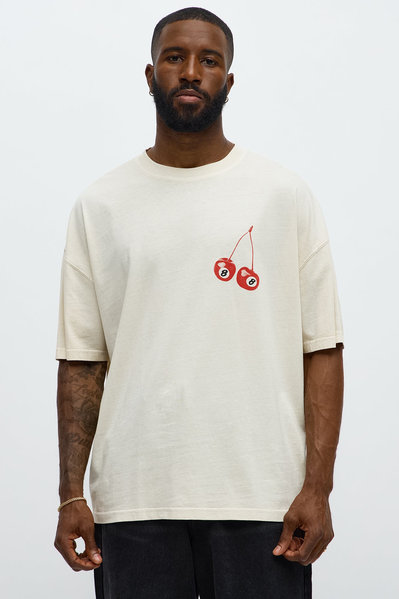 All Outta Luck Oversized Short Sleeve Tee - Cream