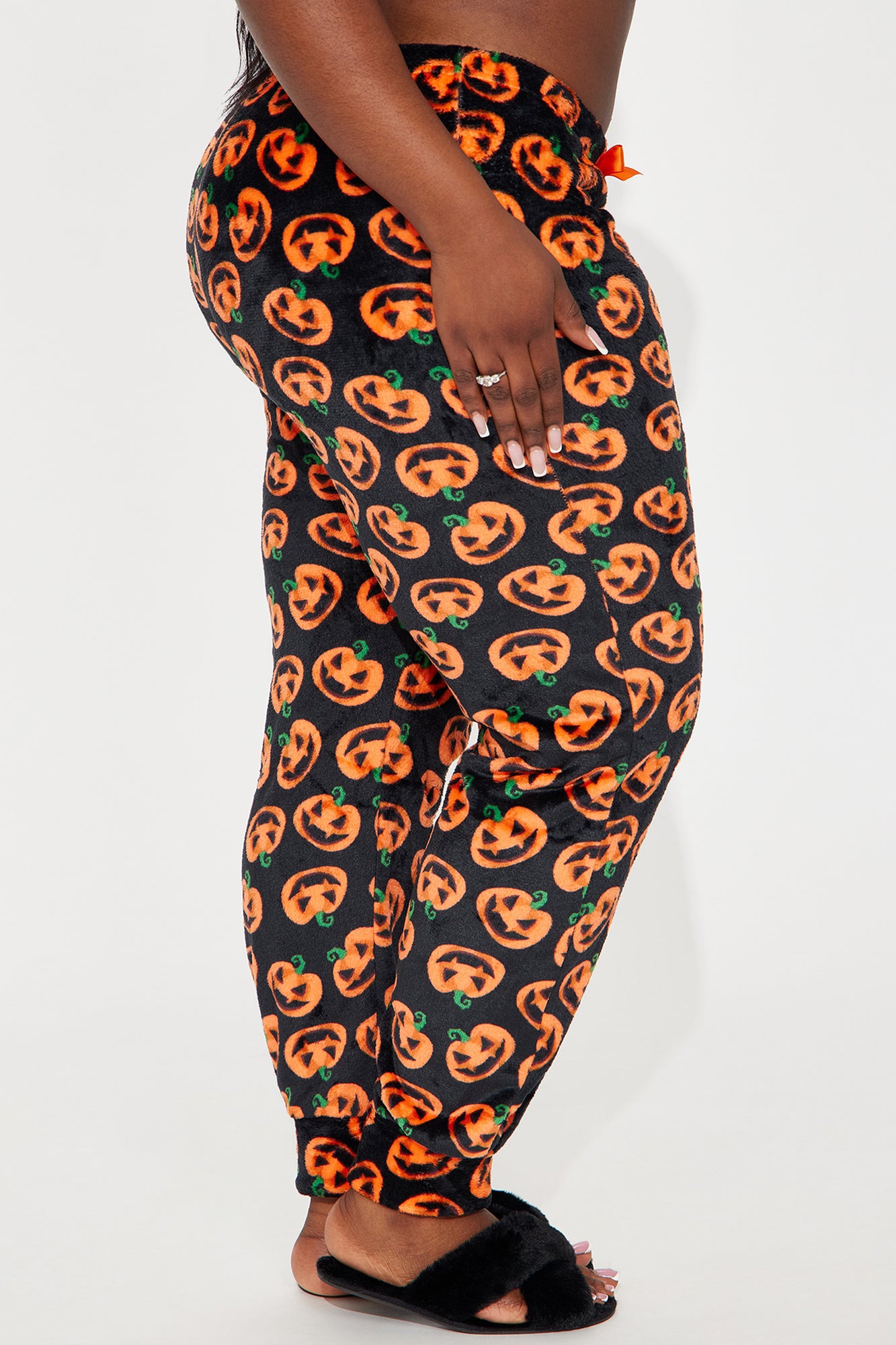 Pumpkin Patch Cuddles PJ Joggers - Black/Orange
