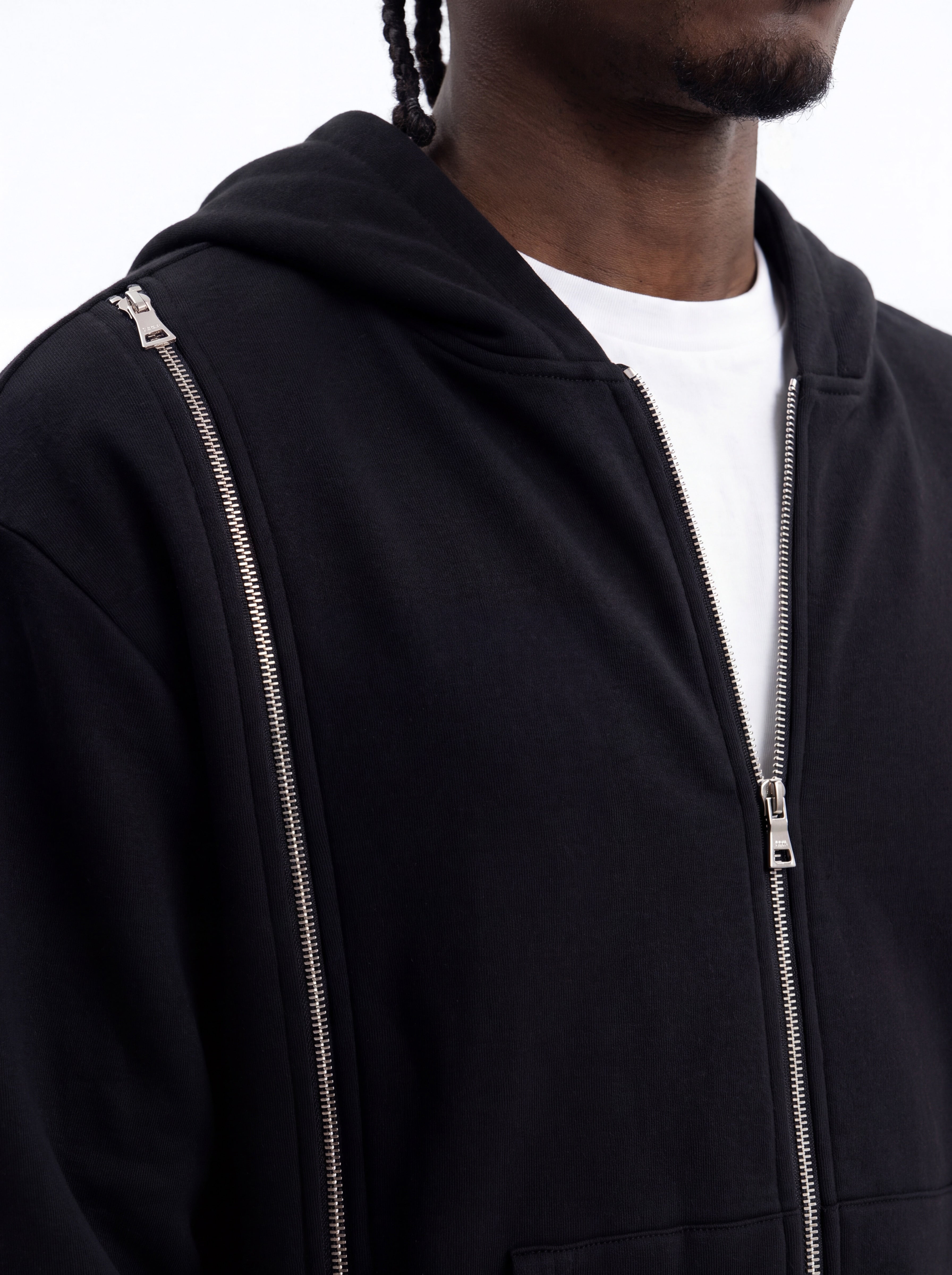 Tayson Stay Away Zip Up Hoodie - Black