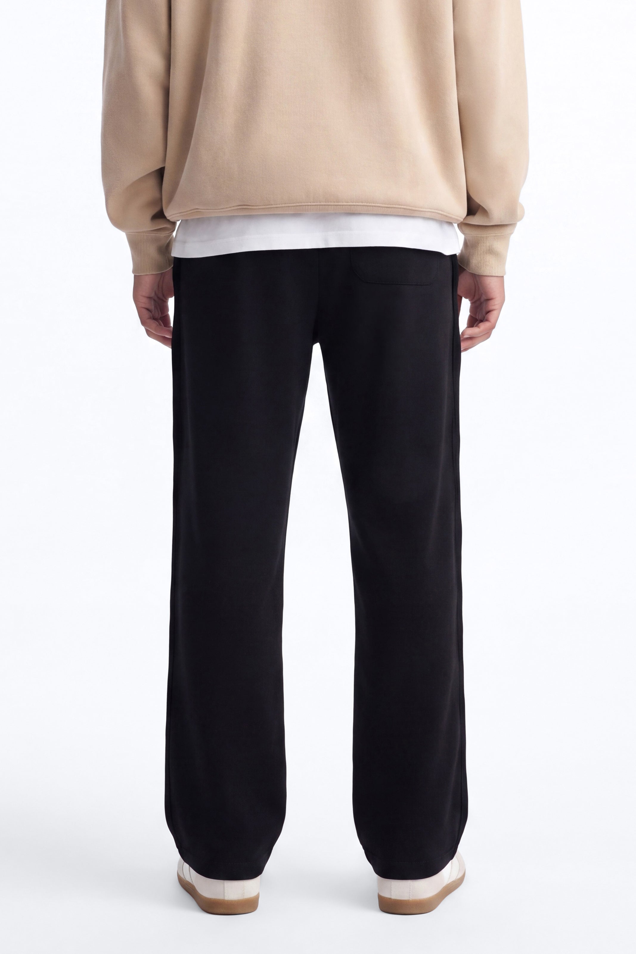 Tayson Wavy Straight Sweatpants - Black