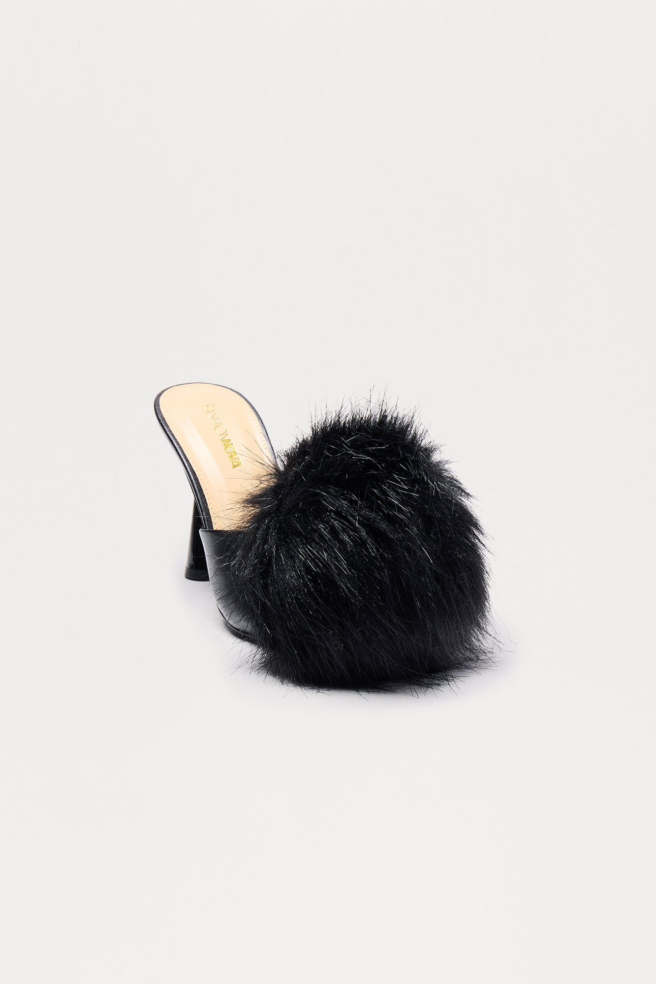 Hosier Faux Fur Pumps - Black
