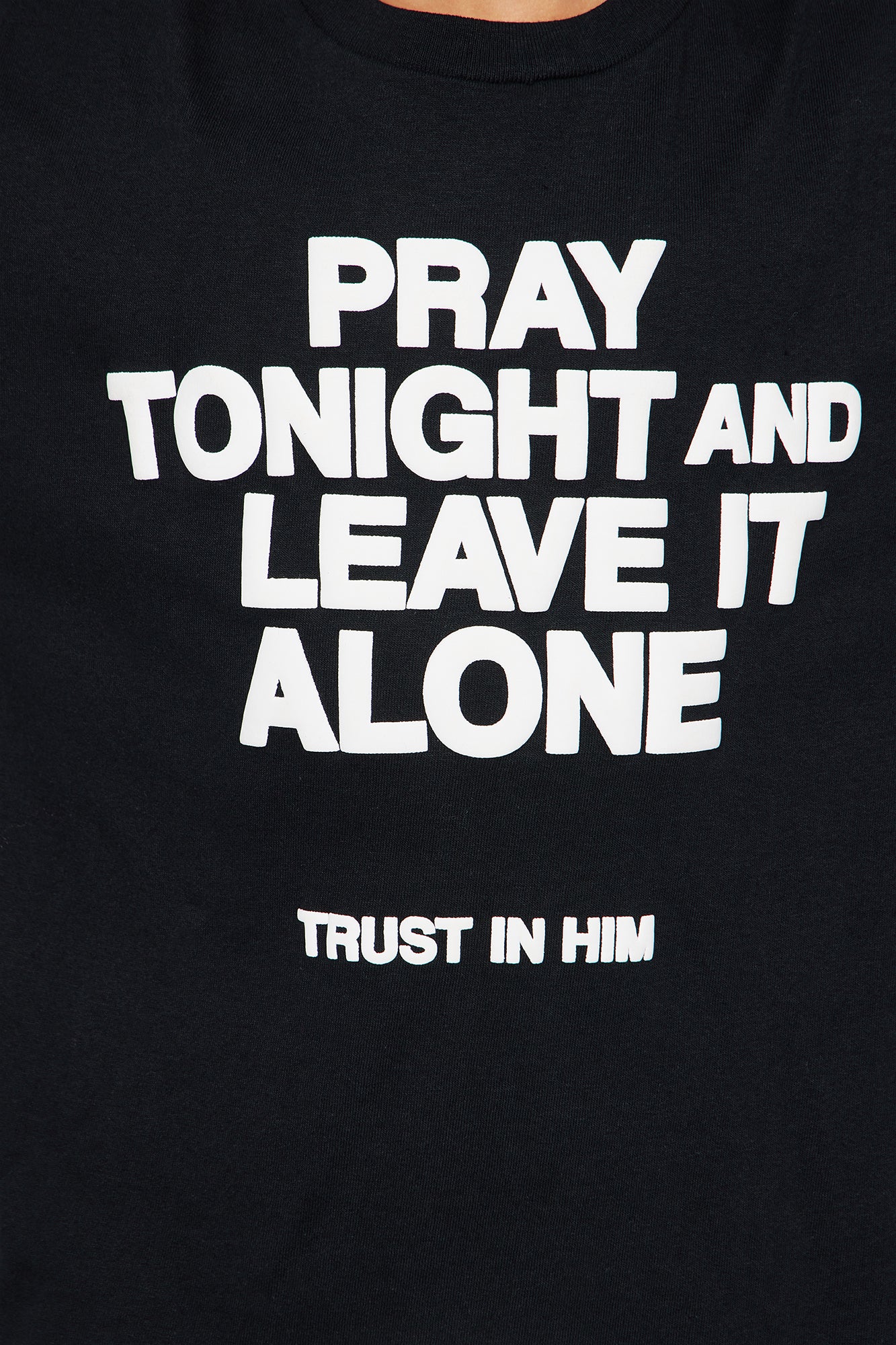 Mini Trust In Him Oversized Tee - Black
