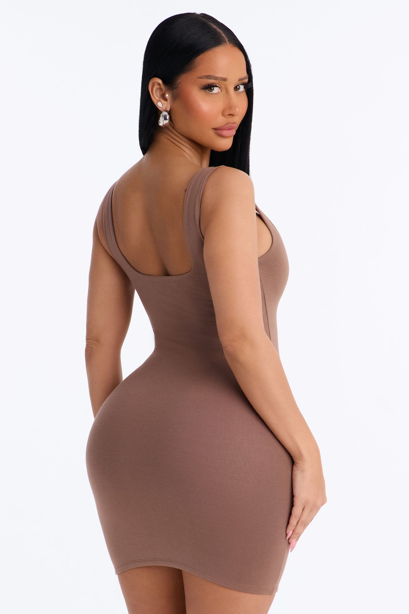 Katie Premium Modal Mini Dress - Sand