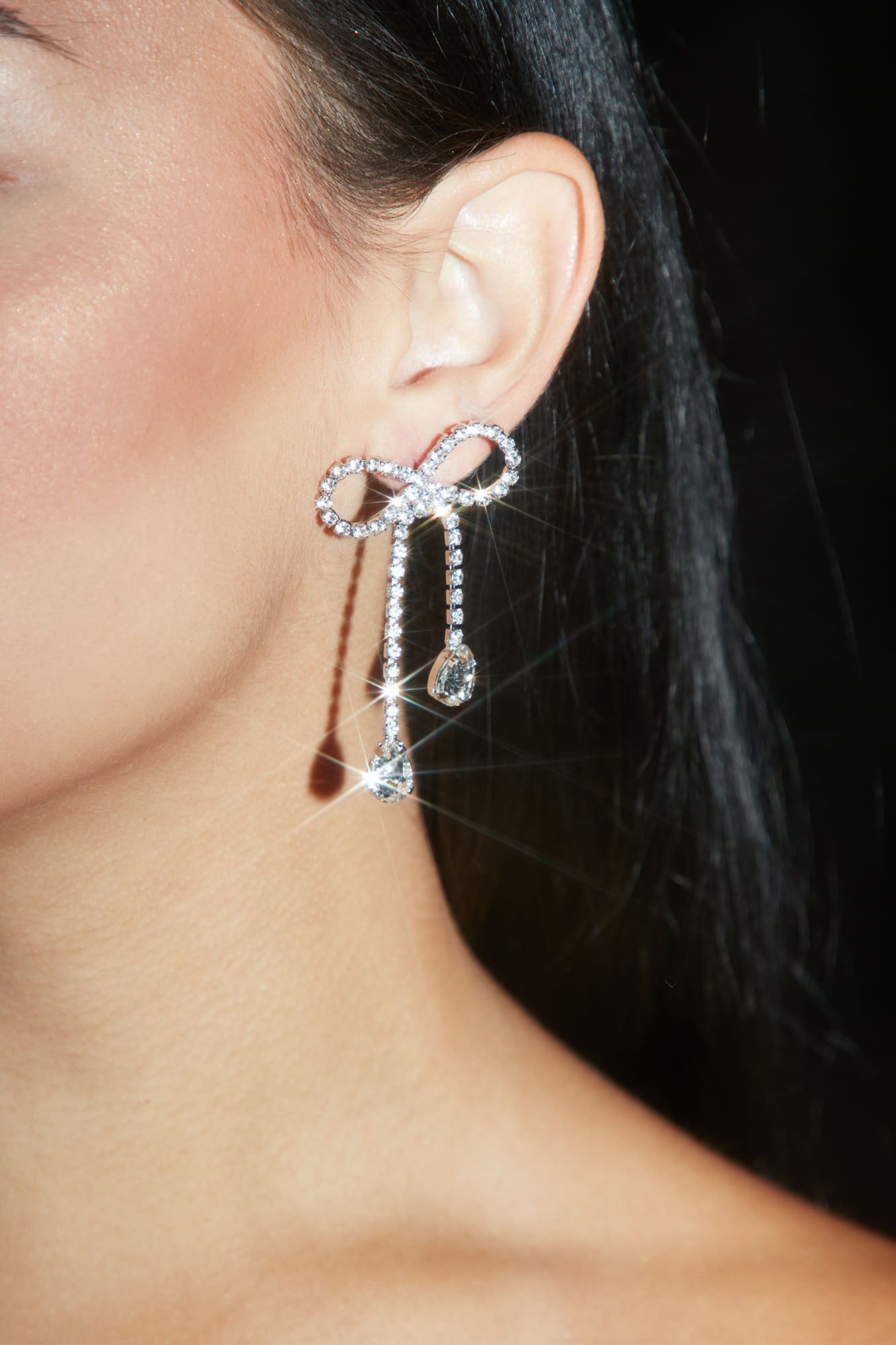 Put A Bow On It Stud Earrings - Silver