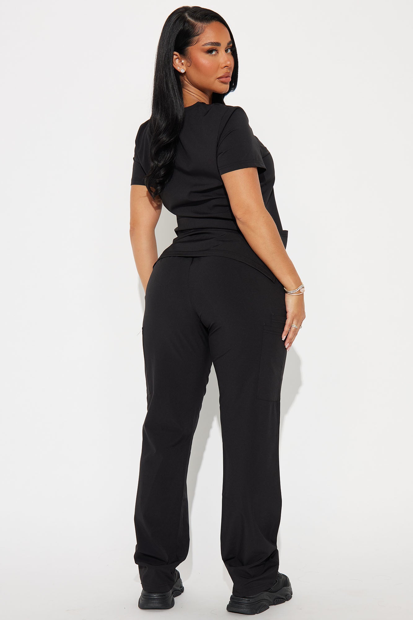 On Call Stretch Uniform Scrub Set - Black