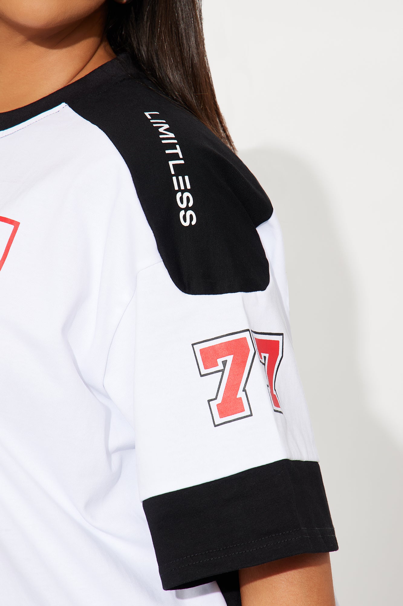 Half Time Oversized Tee - White/combo
