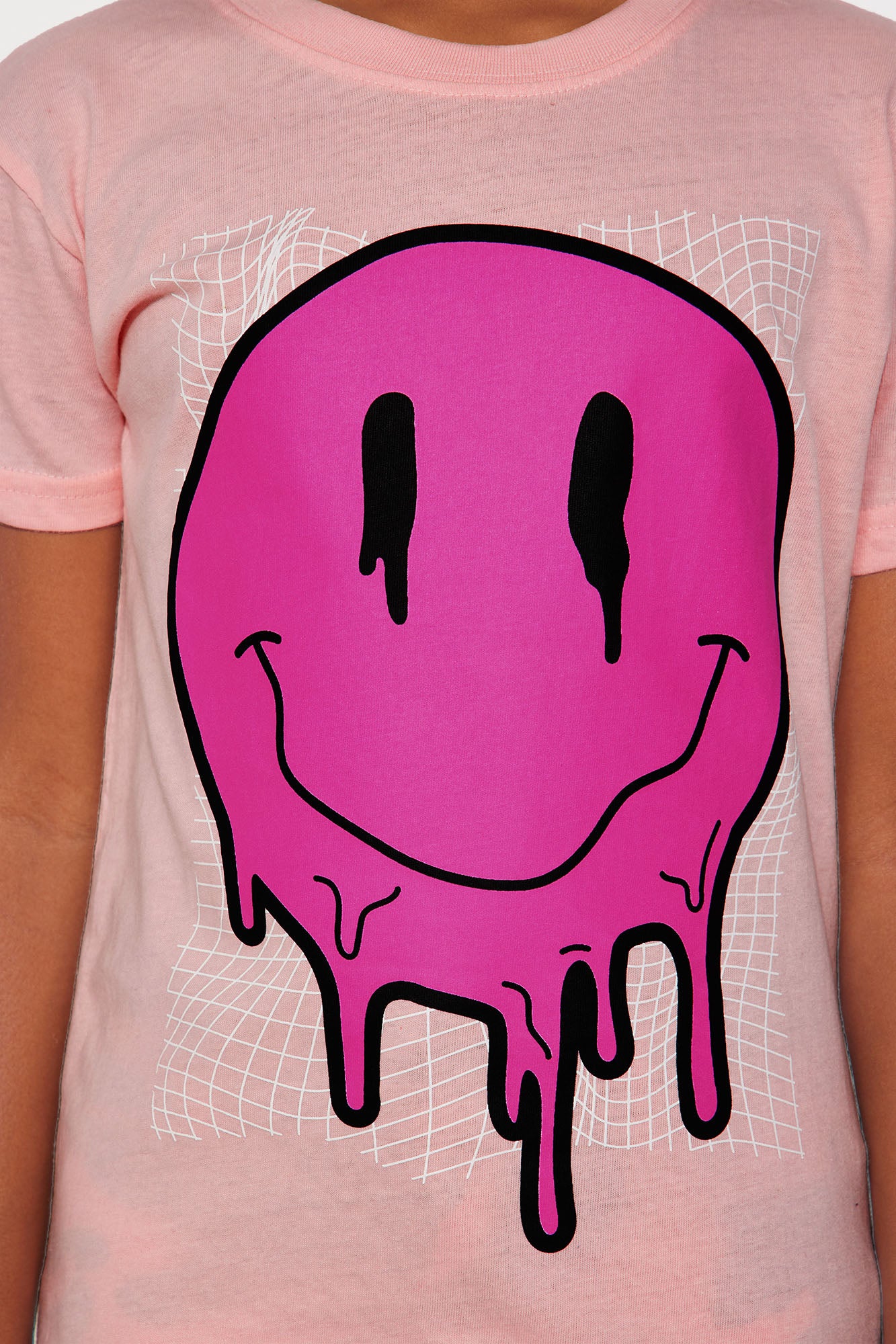 Mini Dripping Smiley T-Shirt - Pink