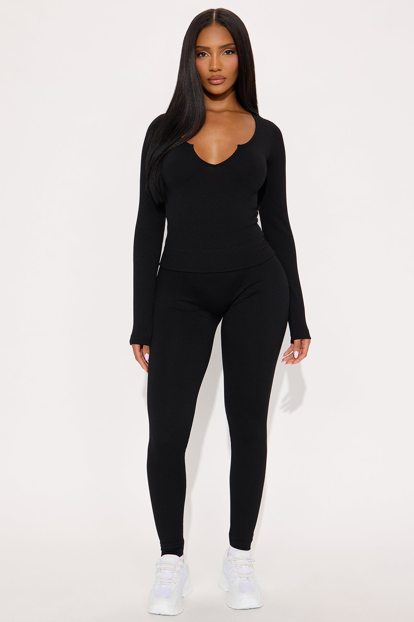 Mark My Words Seamless Legging Pant Set - Black